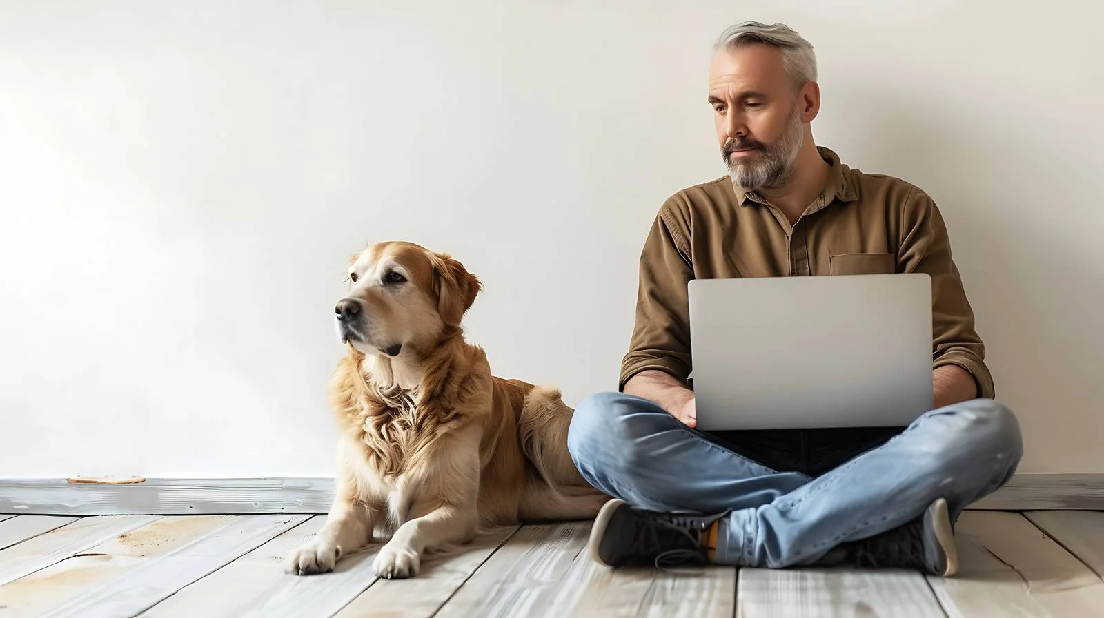 Mature Man Working at Home — free download from Dotvec