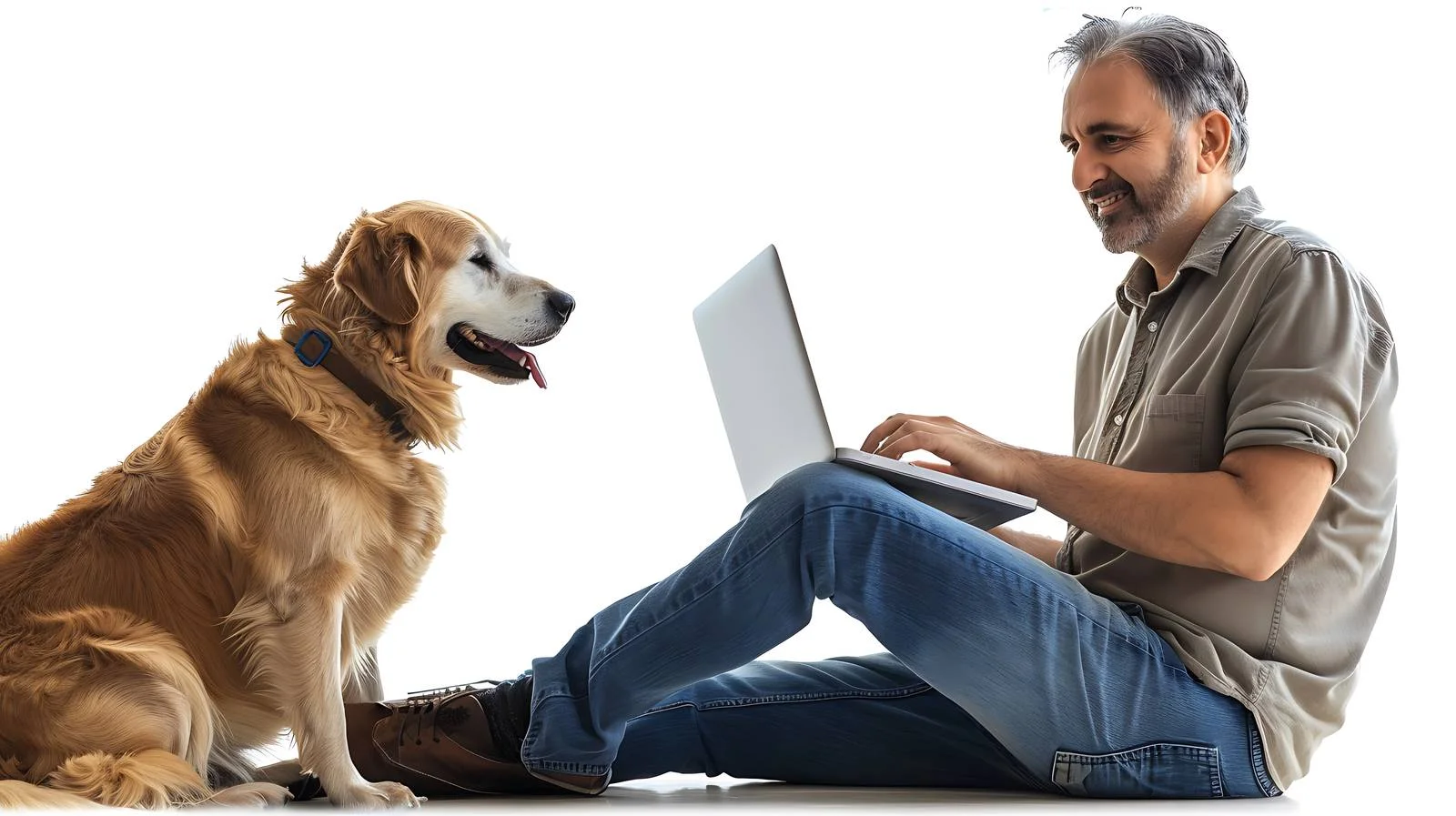 Focused Man Working at Home Office — free download from Dotvec