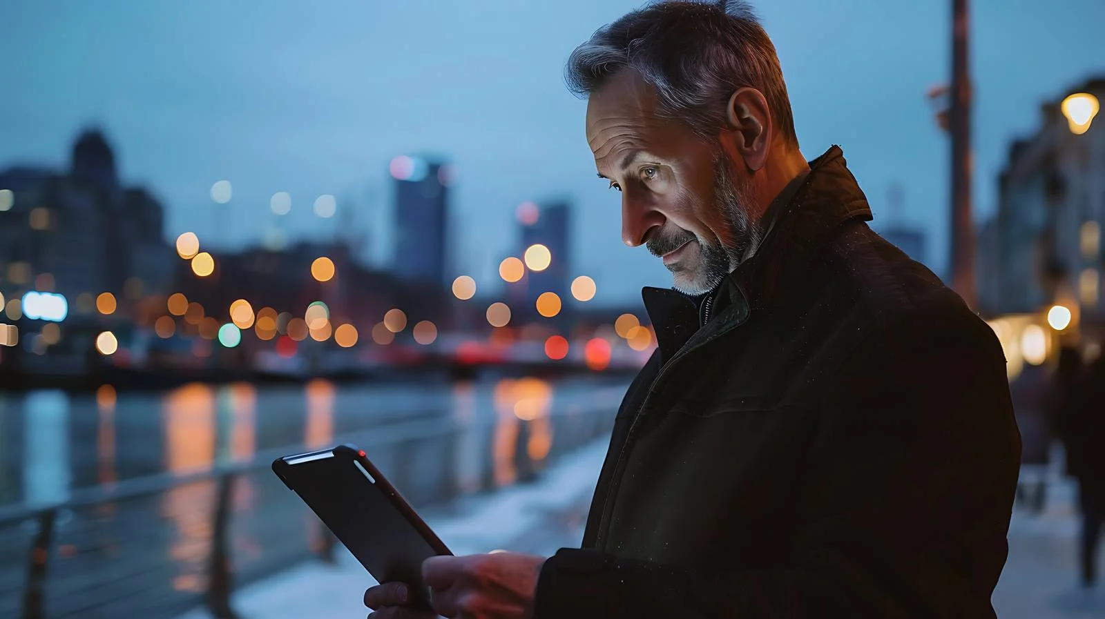 Technology Use on Evening Promenade — free download from Dotvec