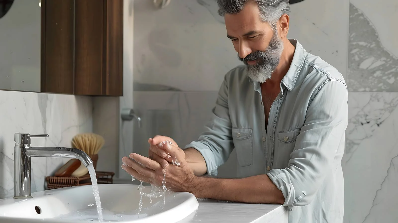 Hygienic Handwashing in Bathroom — free download from Dotvec