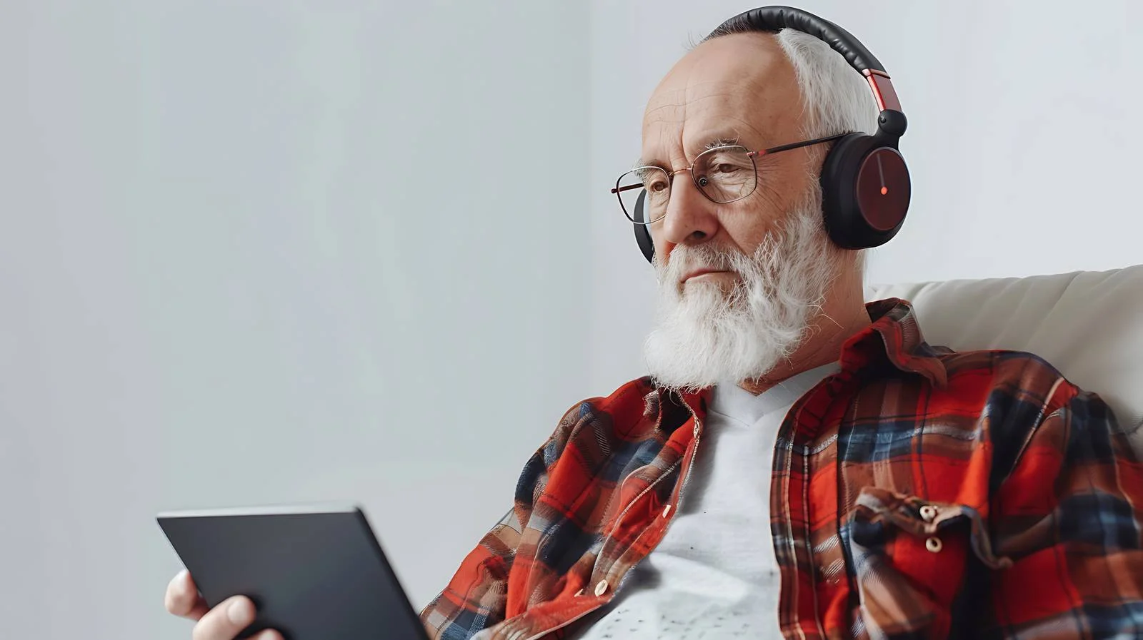 Focused Business Discussion with Tablet — free download from Dotvec