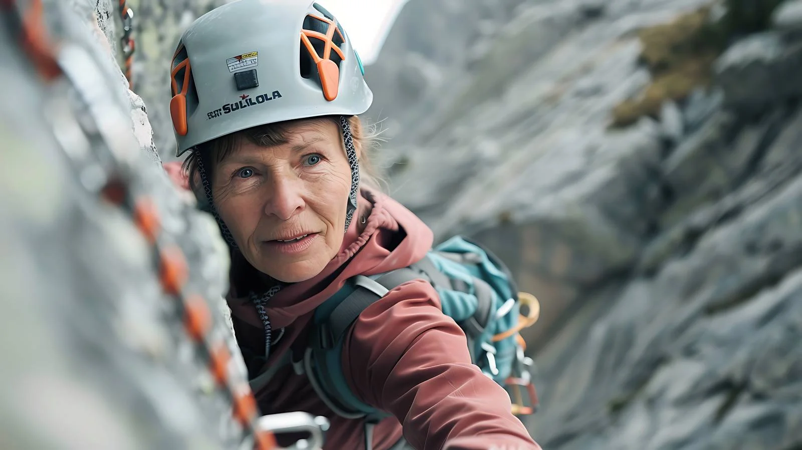Mature Woman Climbing Tyrol Mountain — free download from Dotvec