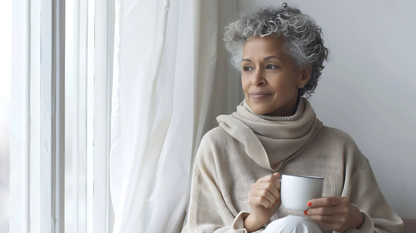 Serene Coffee Moment by Window — free download from Dotvec