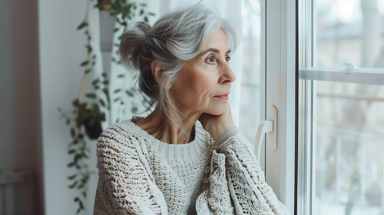 Elegant Woman by Living Room Window — free download from Dotvec