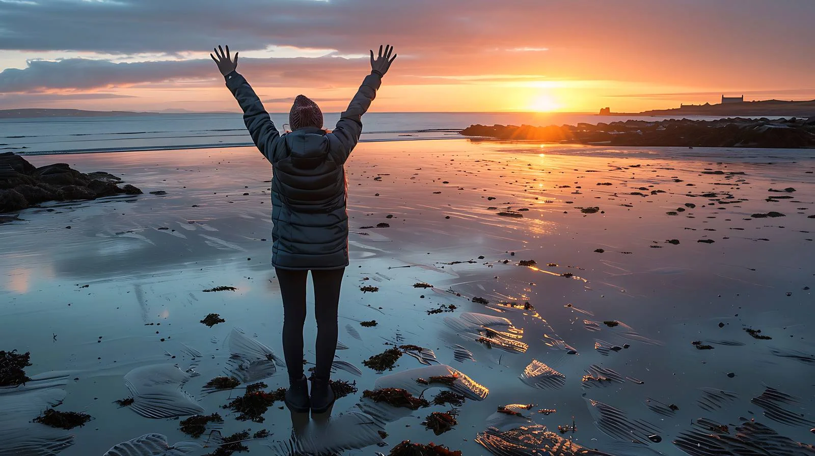 Serene Woman at Seacliff Beach — free download from Dotvec
