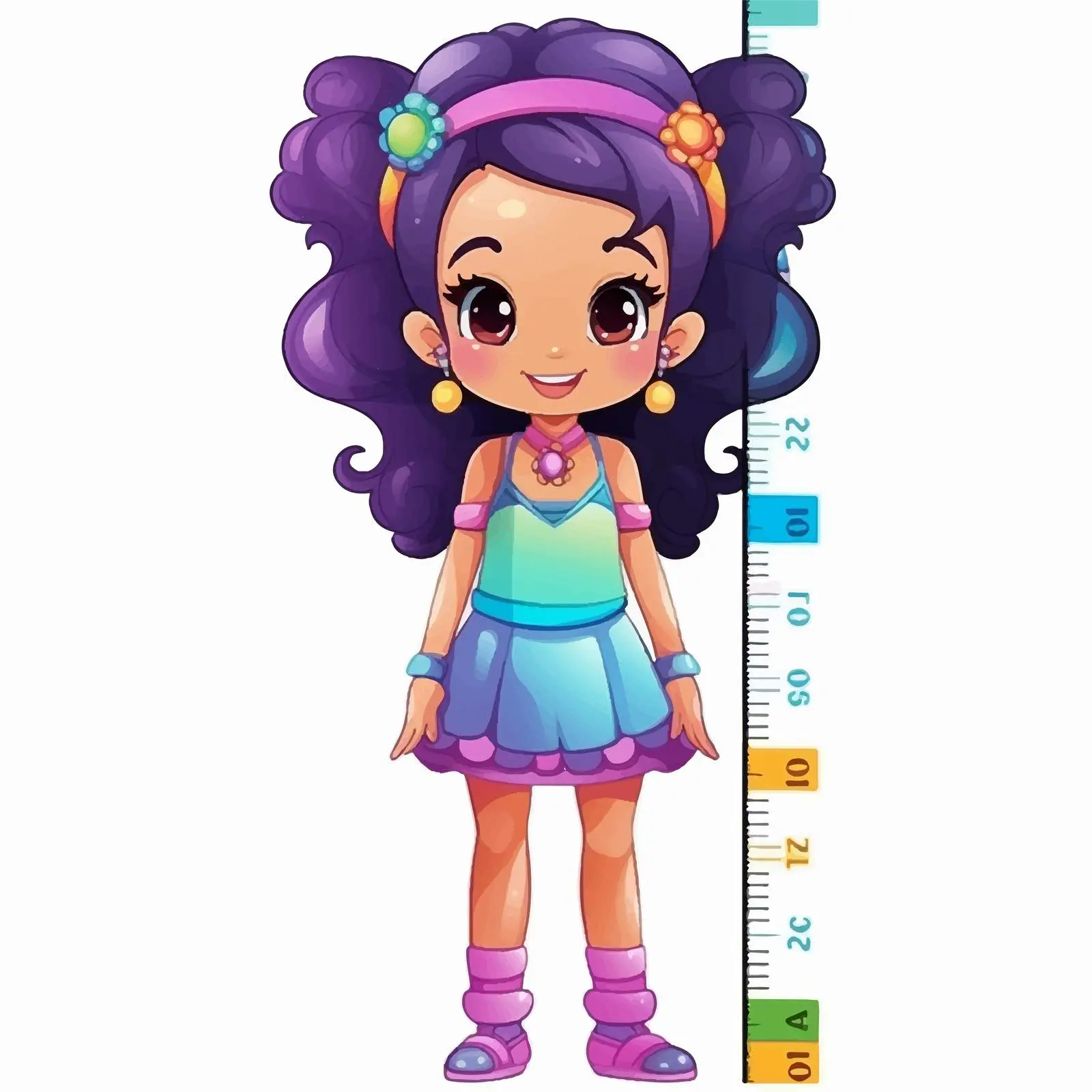 Measuring Length with a Ruler in Centimeters – free mathematics image from Dotvec