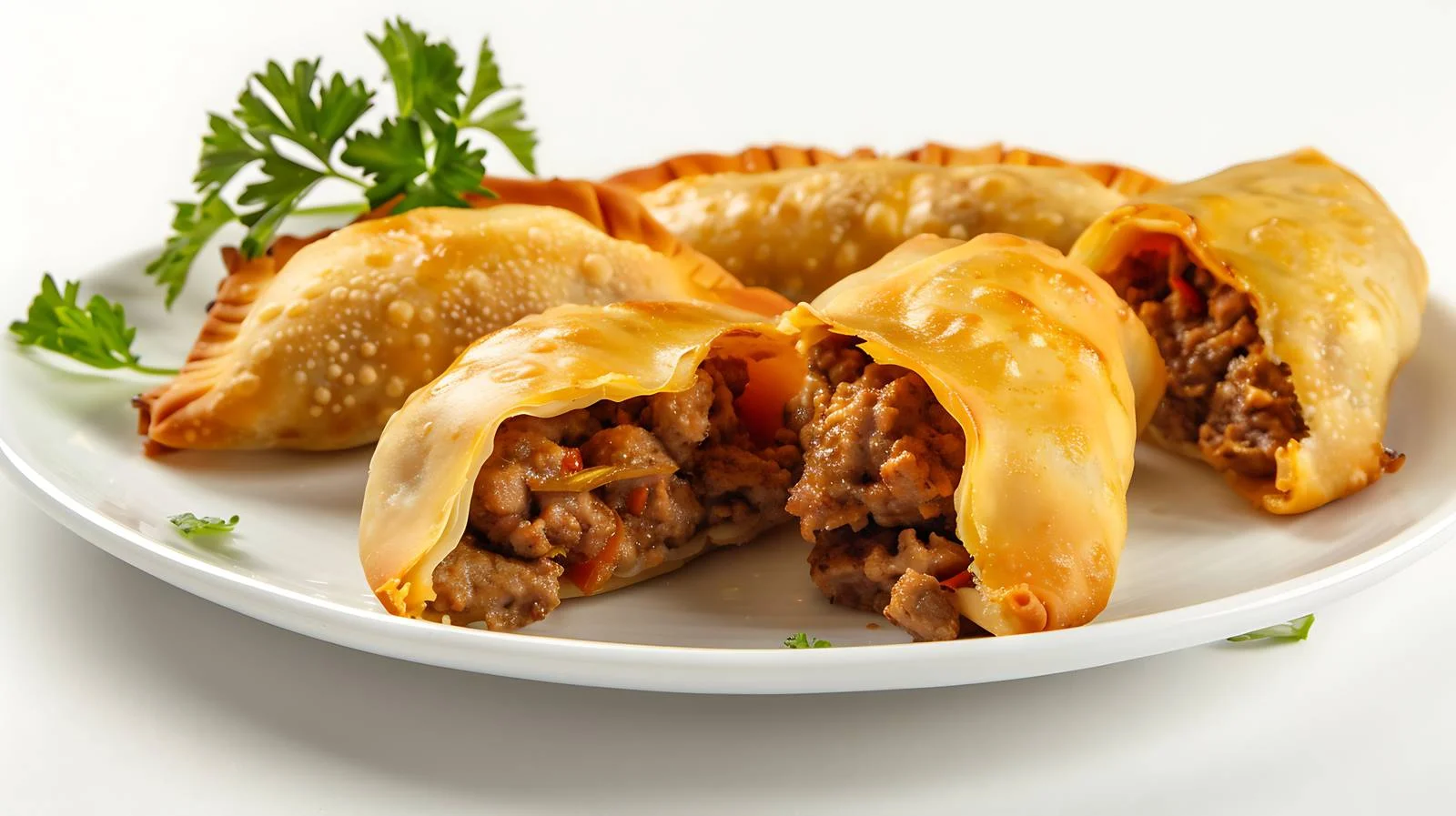 Savory Meat Dumplings on White Background — free download from Dotvec