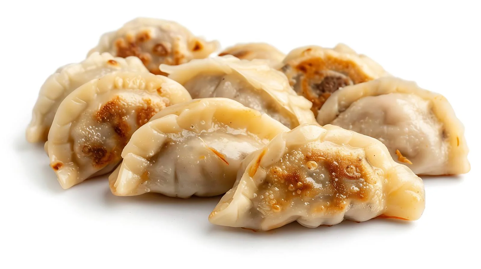 Savory Meat Stuffed Dumplings on White — free download from Dotvec