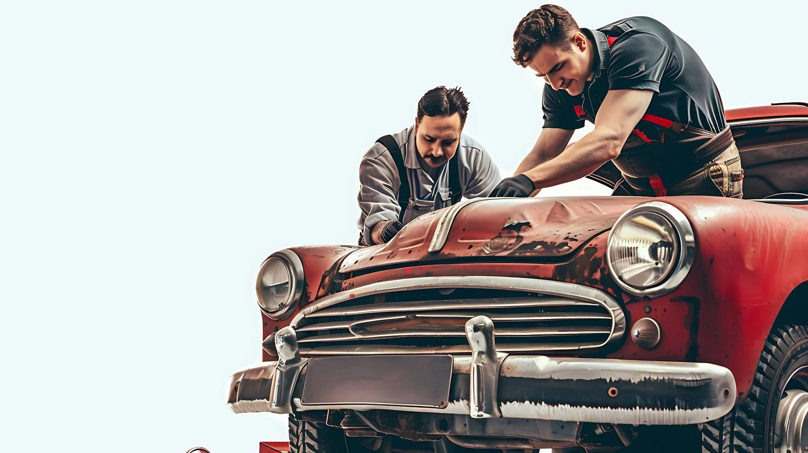 Vintage Car Workshop Restoration Process — free download from Dotvec