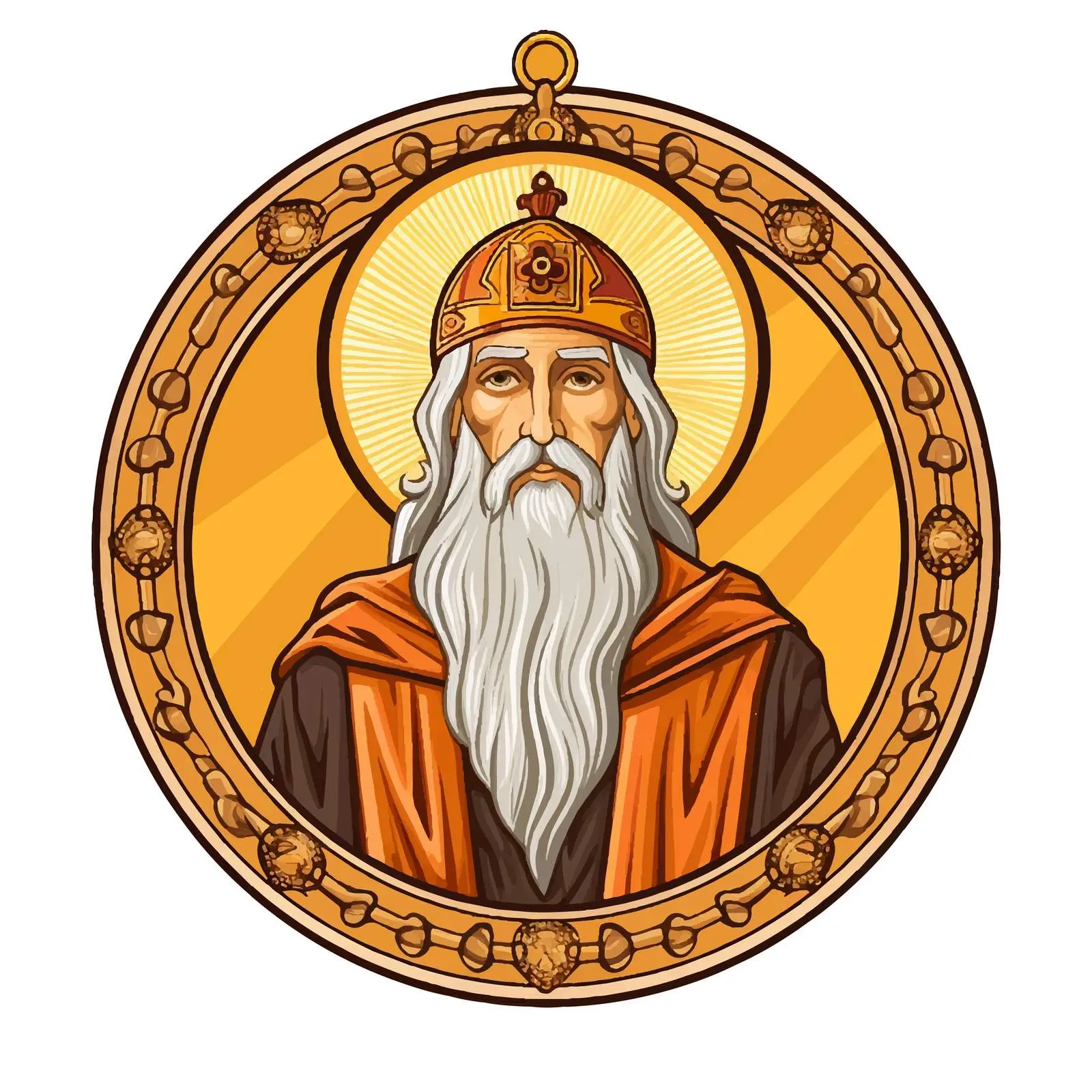 Saint Simeon Medallion from Dajbabe Monastery — free download from Dotvec