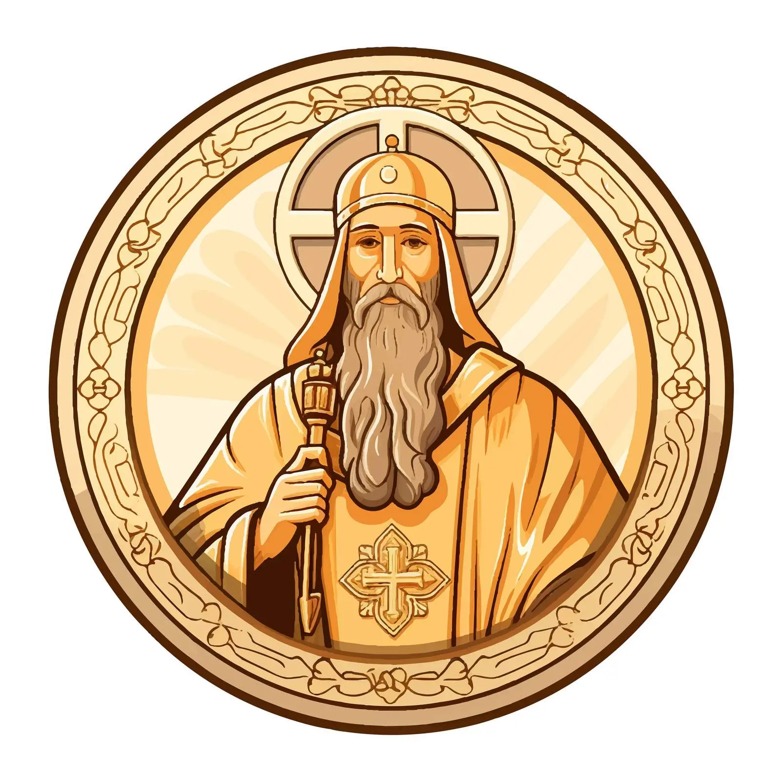 Saint Simeon Medallion from Dajbabe Monastery — free download from Dotvec