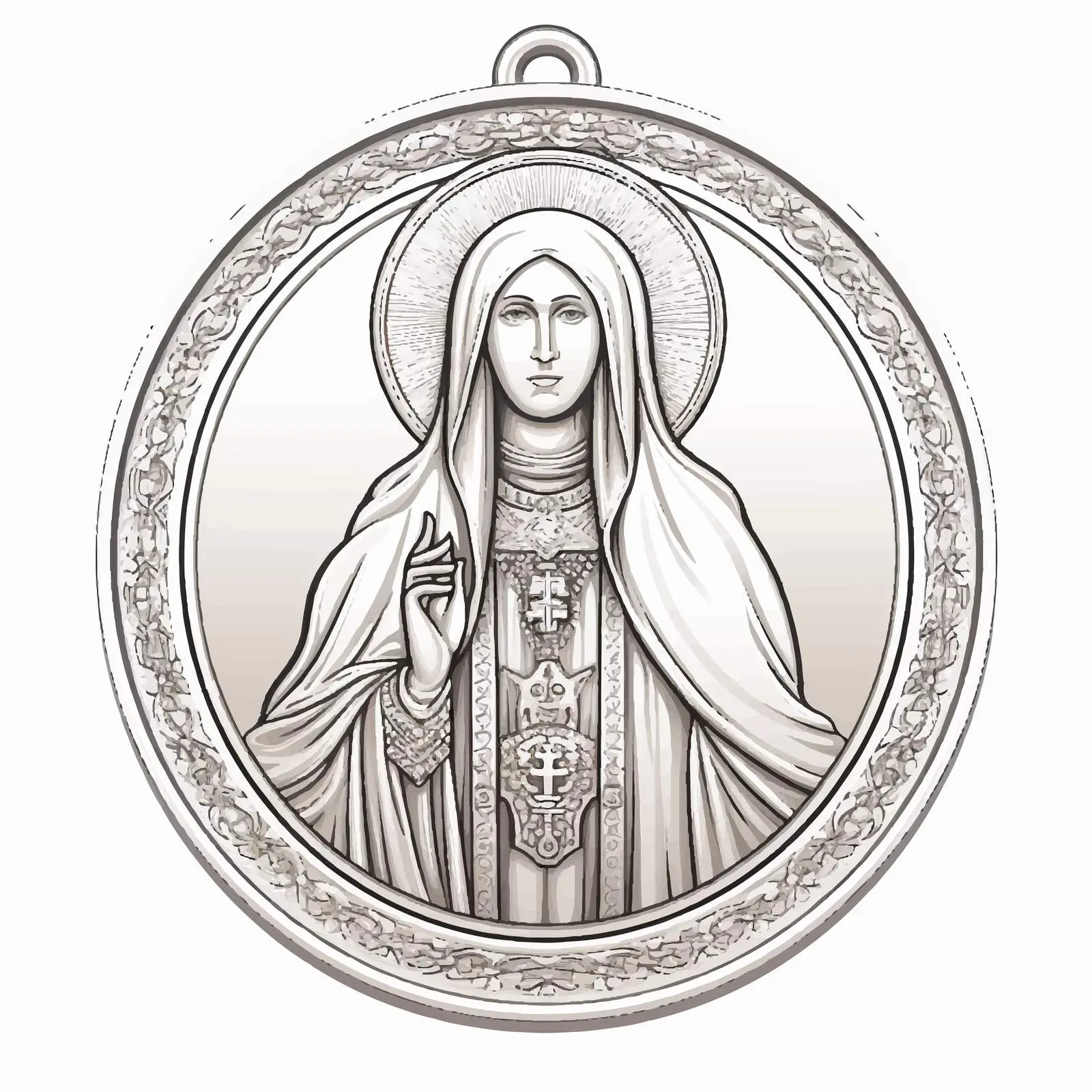 Medallion of Saint Parascheva of the Balkans — free download from Dotvec