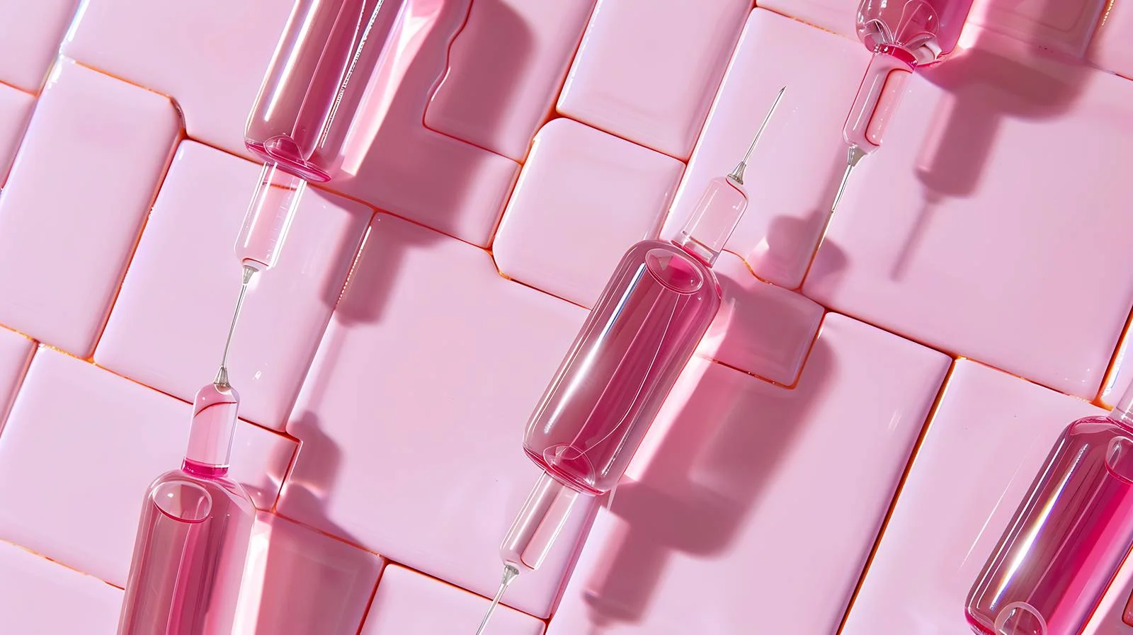 Medical Ampules on Pink Background — free download from Dotvec