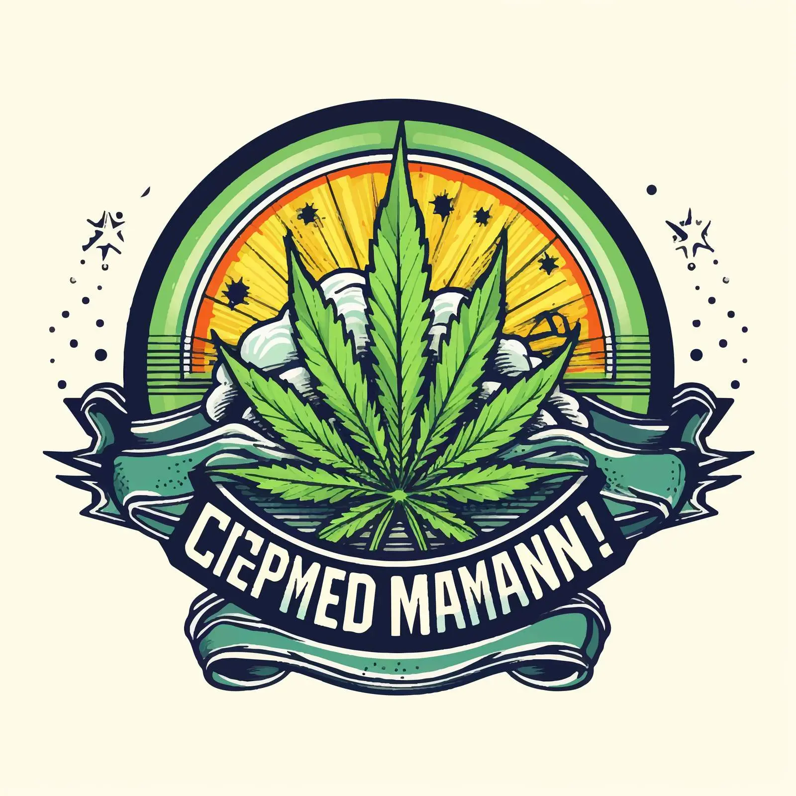 Medical Cannabis Badge Logo Illustration — free download from Dotvec