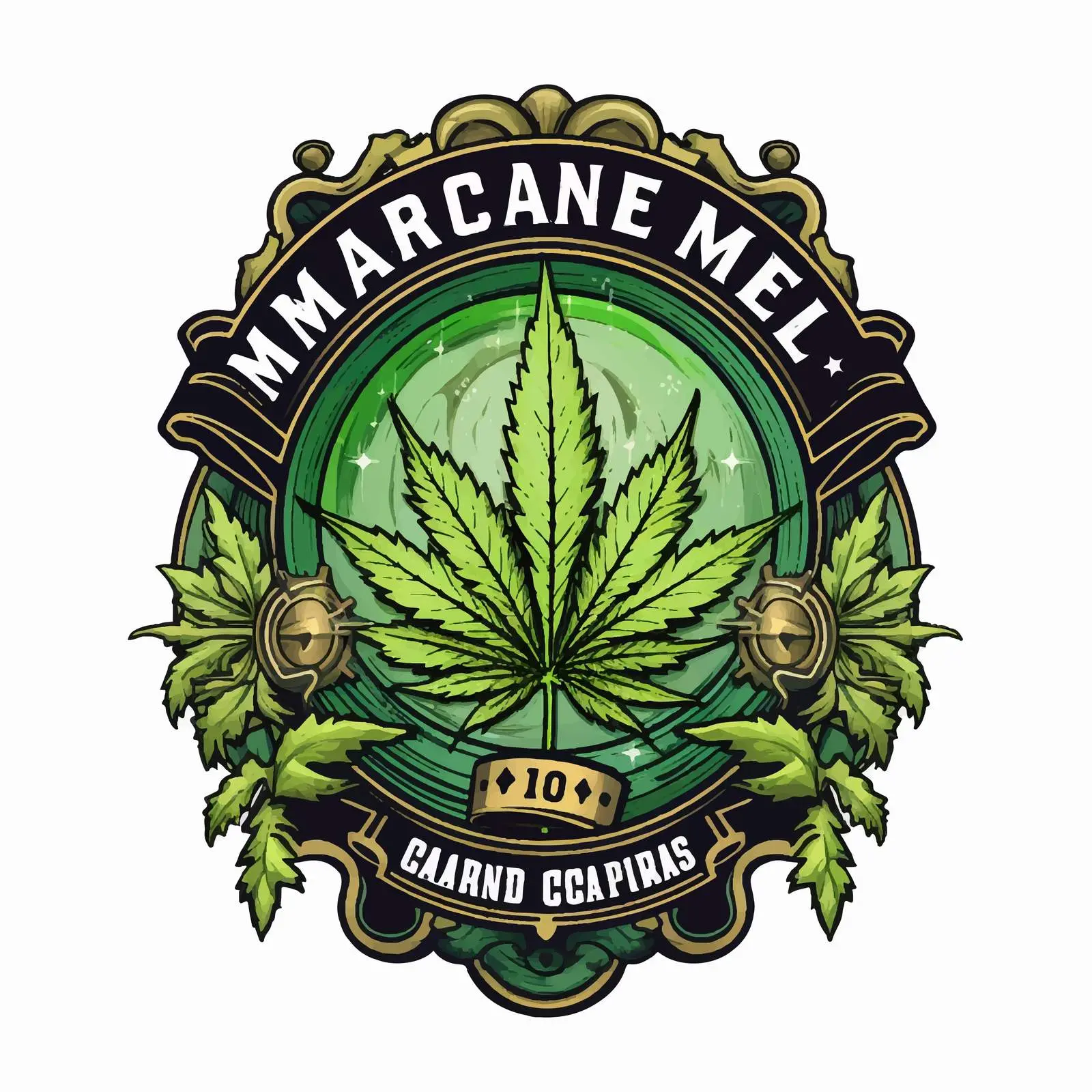 Medical Cannabis Badge Logo Illustration — free download from Dotvec