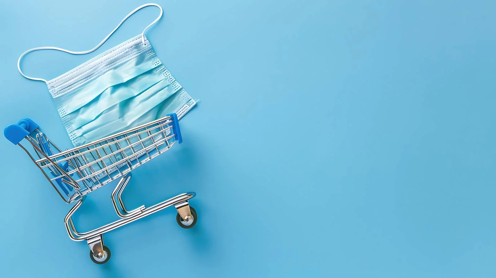 Medical Shopping Cart on Blue Background — free download from Dotvec