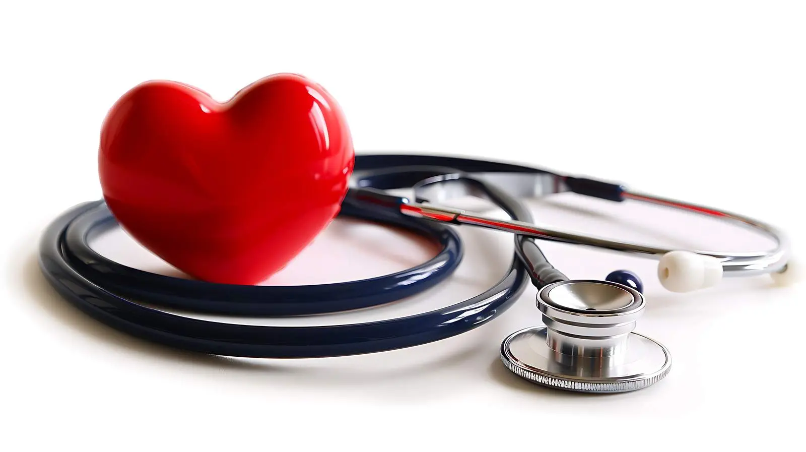 Stethoscope and Heart on White Background – free cardio image from Dotvec