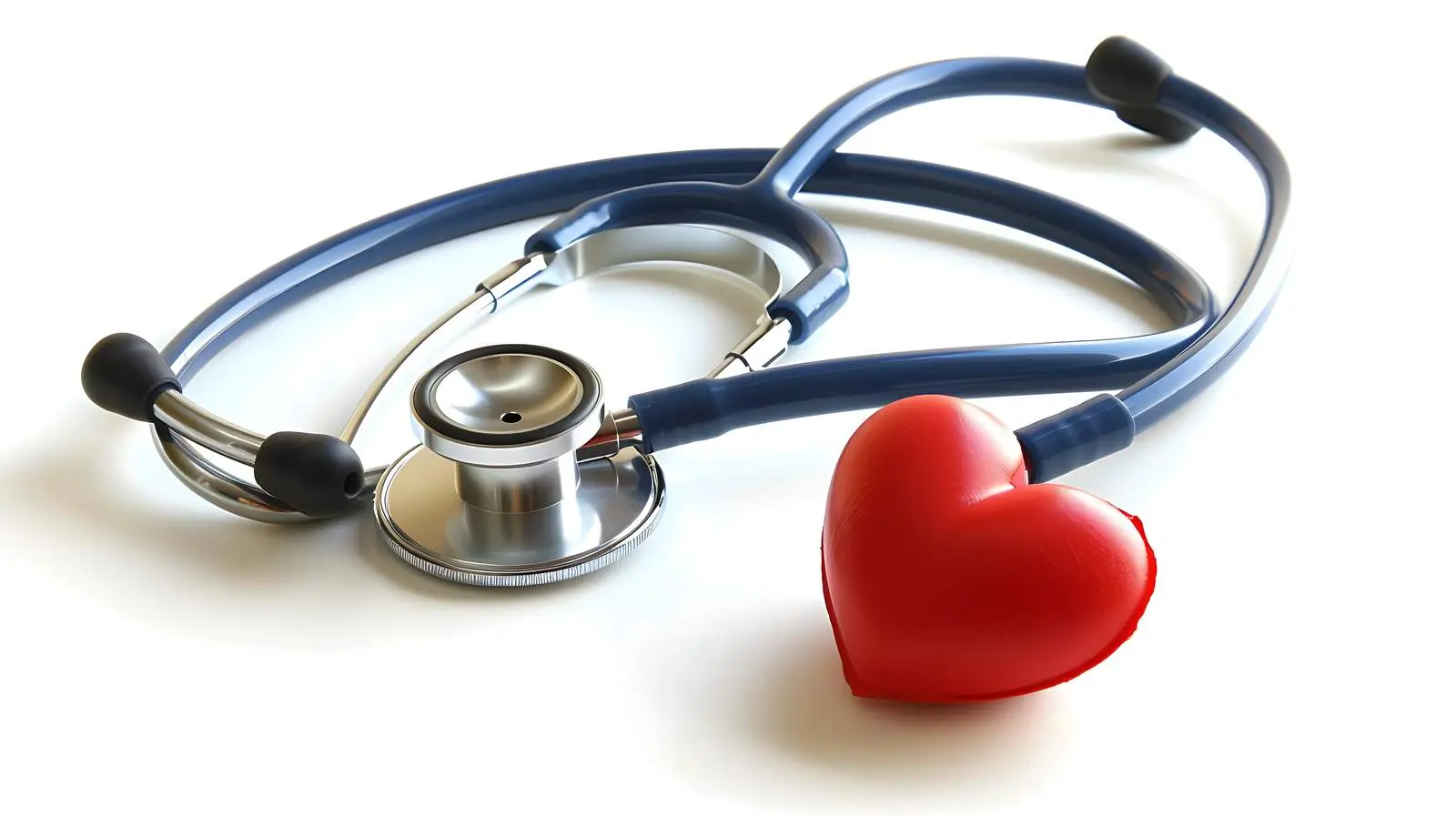 Stethoscope and Heart on White Background – free cardio image from Dotvec