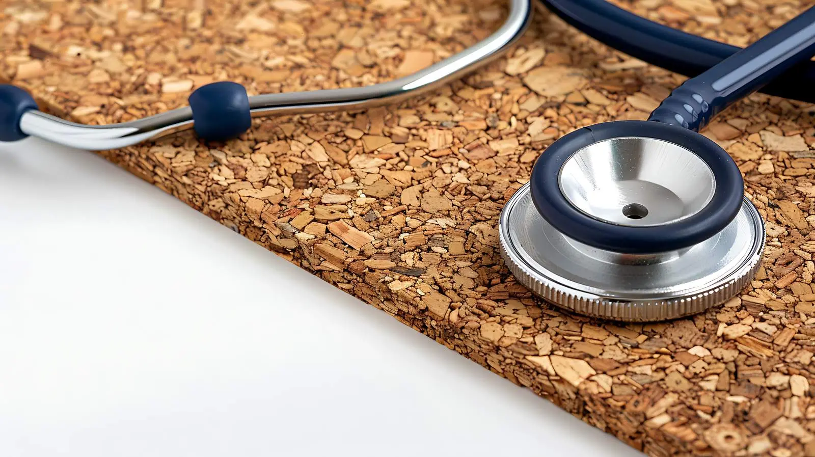 Medical Stethoscope on Cork Background – free cardio image from Dotvec