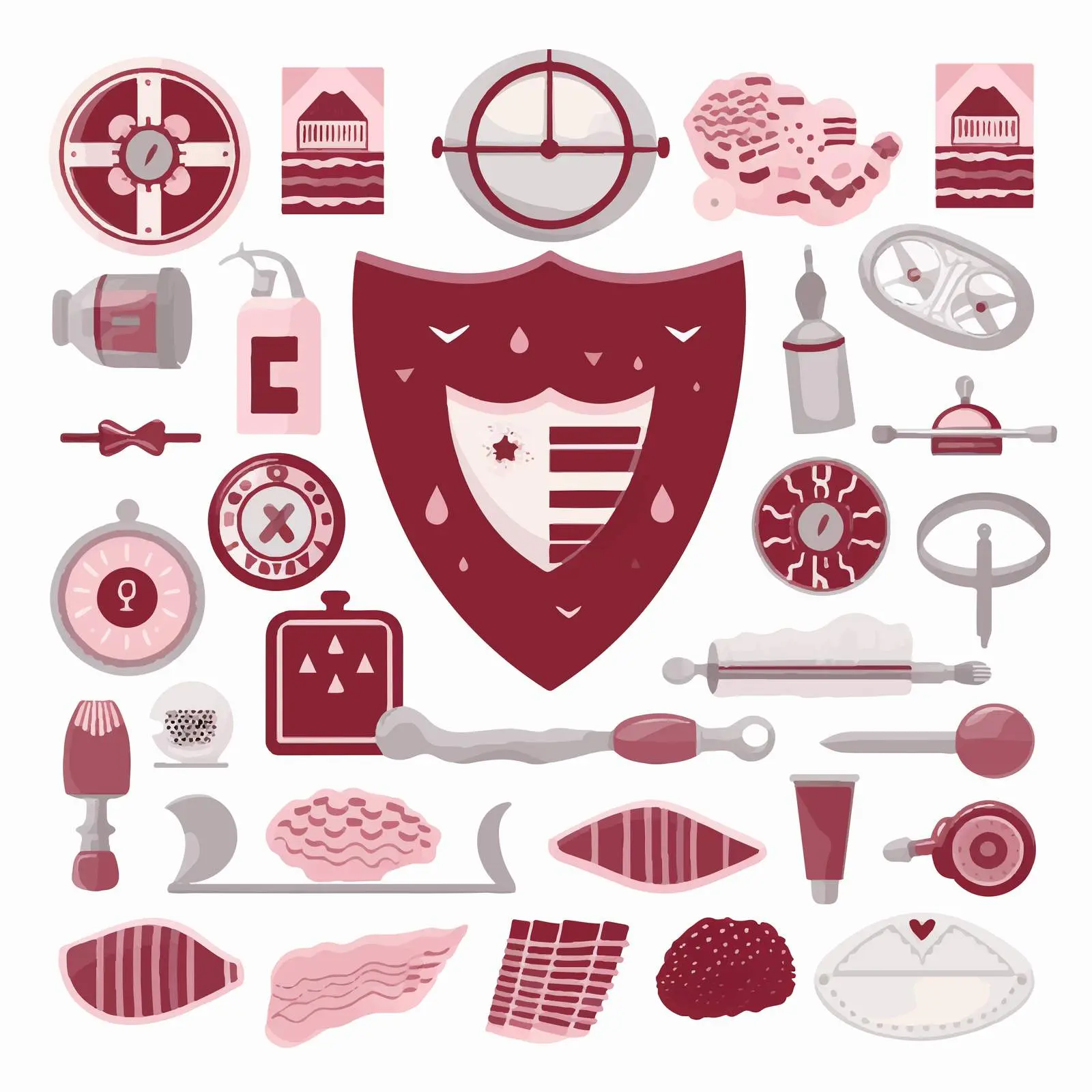 Medical Elements Reflecting National Flag Colors — free download from Dotvec