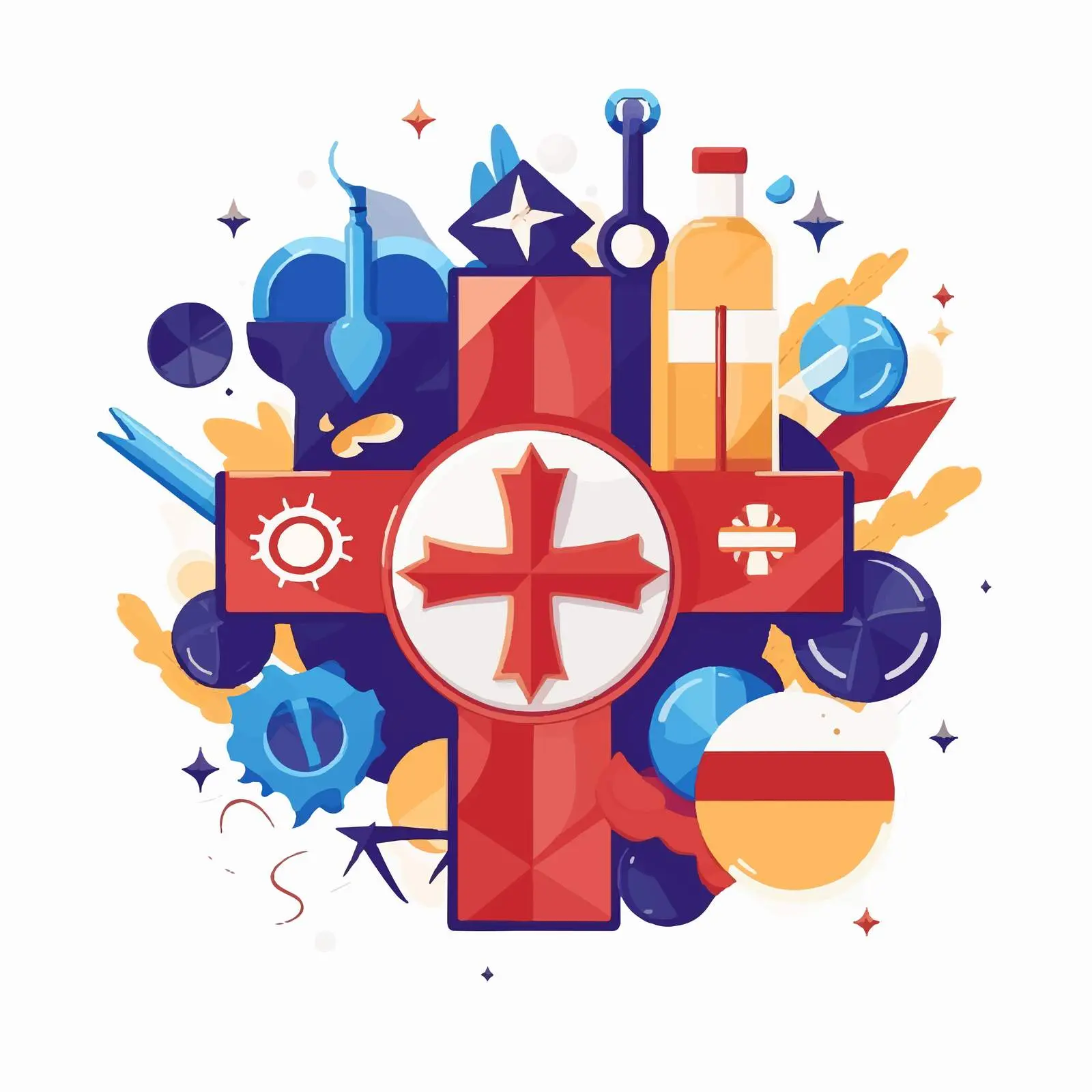 National Flag Colors in Medicine Elements Vector – free colorful imagery image from Dotvec