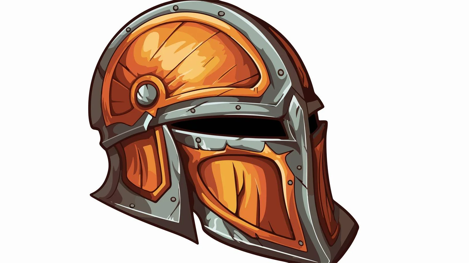 Medieval Cartoon Helmet Illustration — free download from Dotvec
