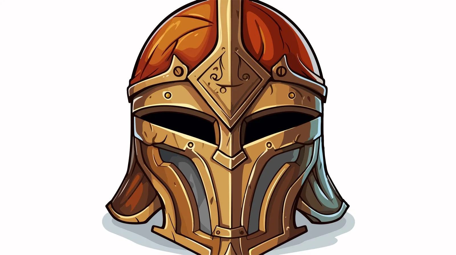 Medieval Cartoon Helmet Illustration — free download from Dotvec