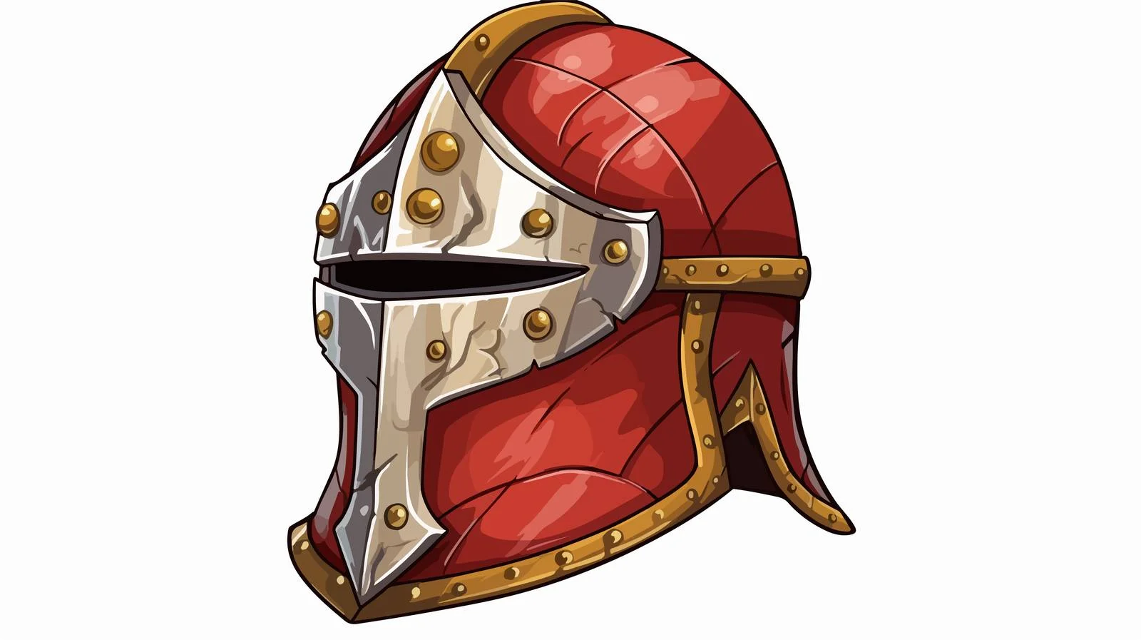 Medieval Helmet Cartoon Illustration — free download from Dotvec