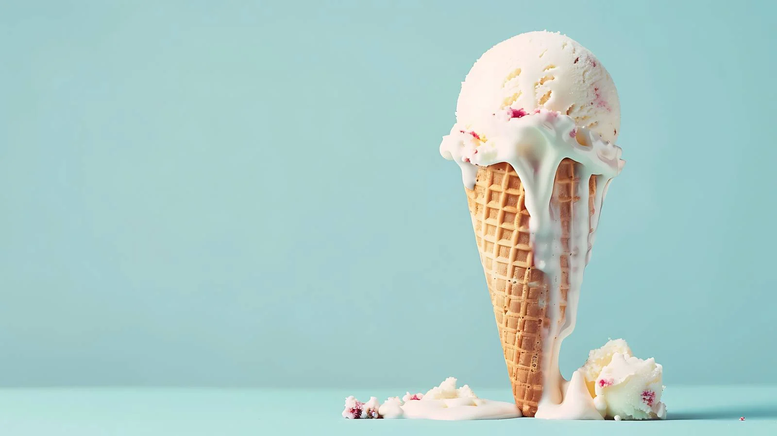 Melting Ice Cream Dessert Scene — free download from Dotvec