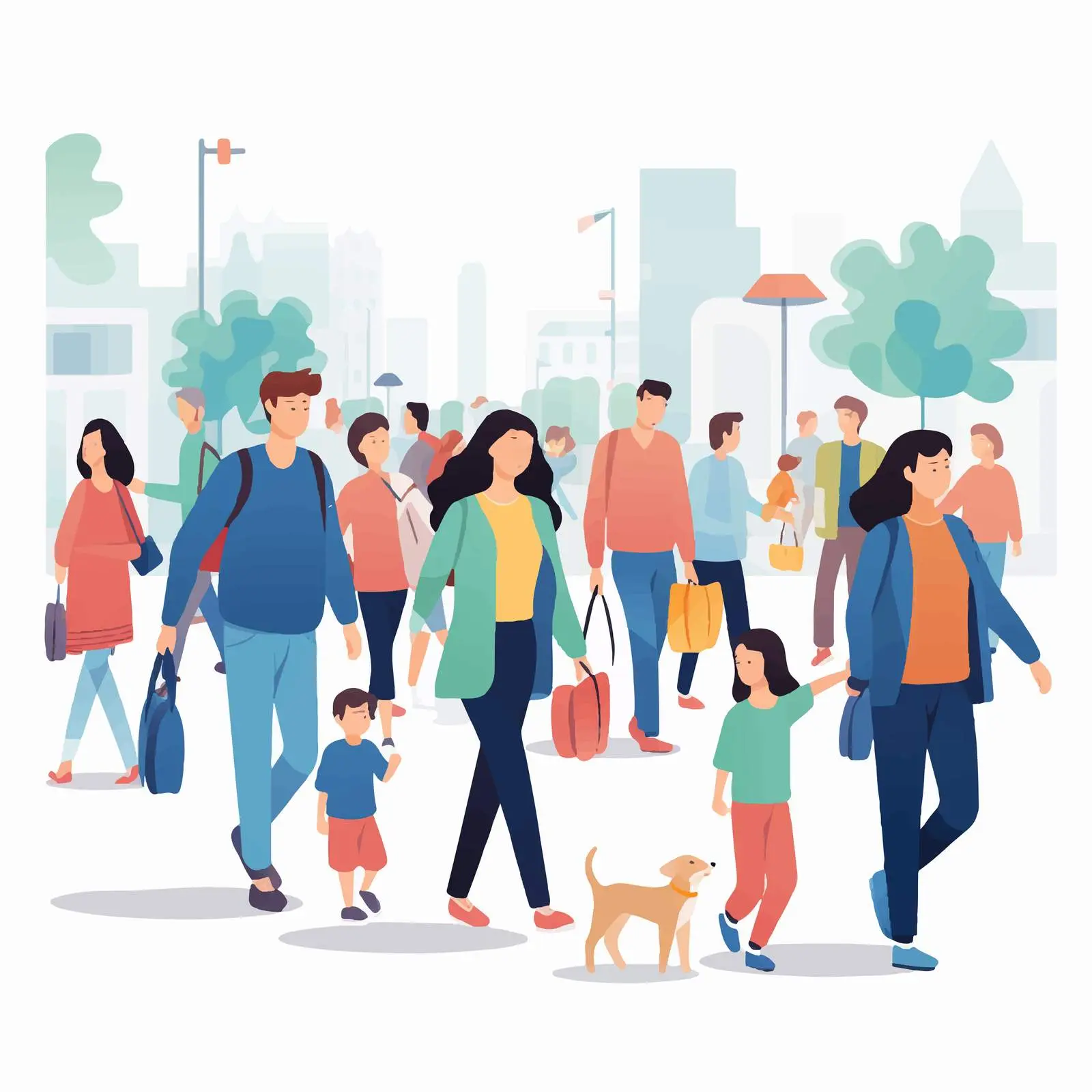 Happy People Outdoors: Men, Women, and Kids – free connectedness image from Dotvec