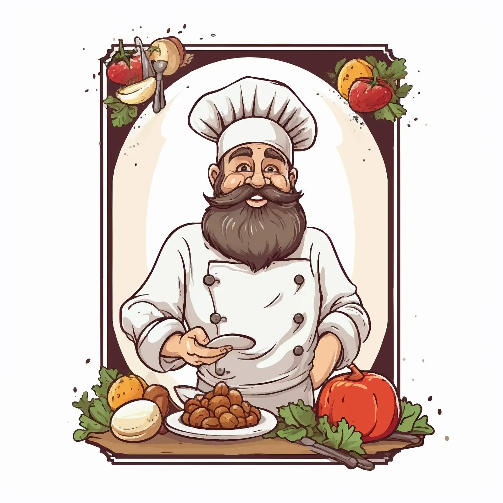 Creative Menu Restaurant Cover Icon Illustration – free dine image from Dotvec