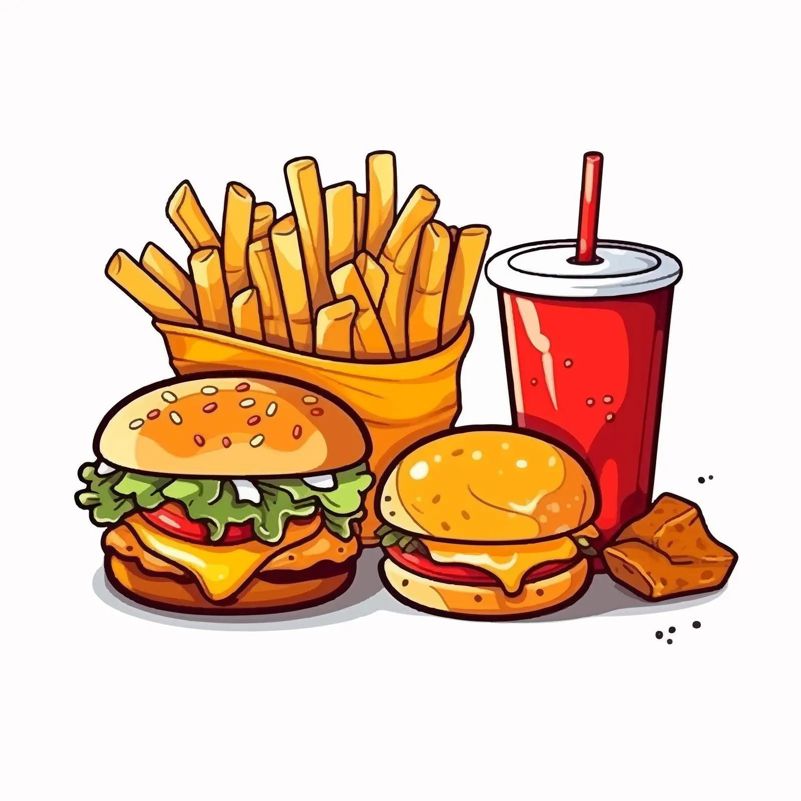 Cartoon Restaurant Food Icons Vector Illustration — free download from Dotvec