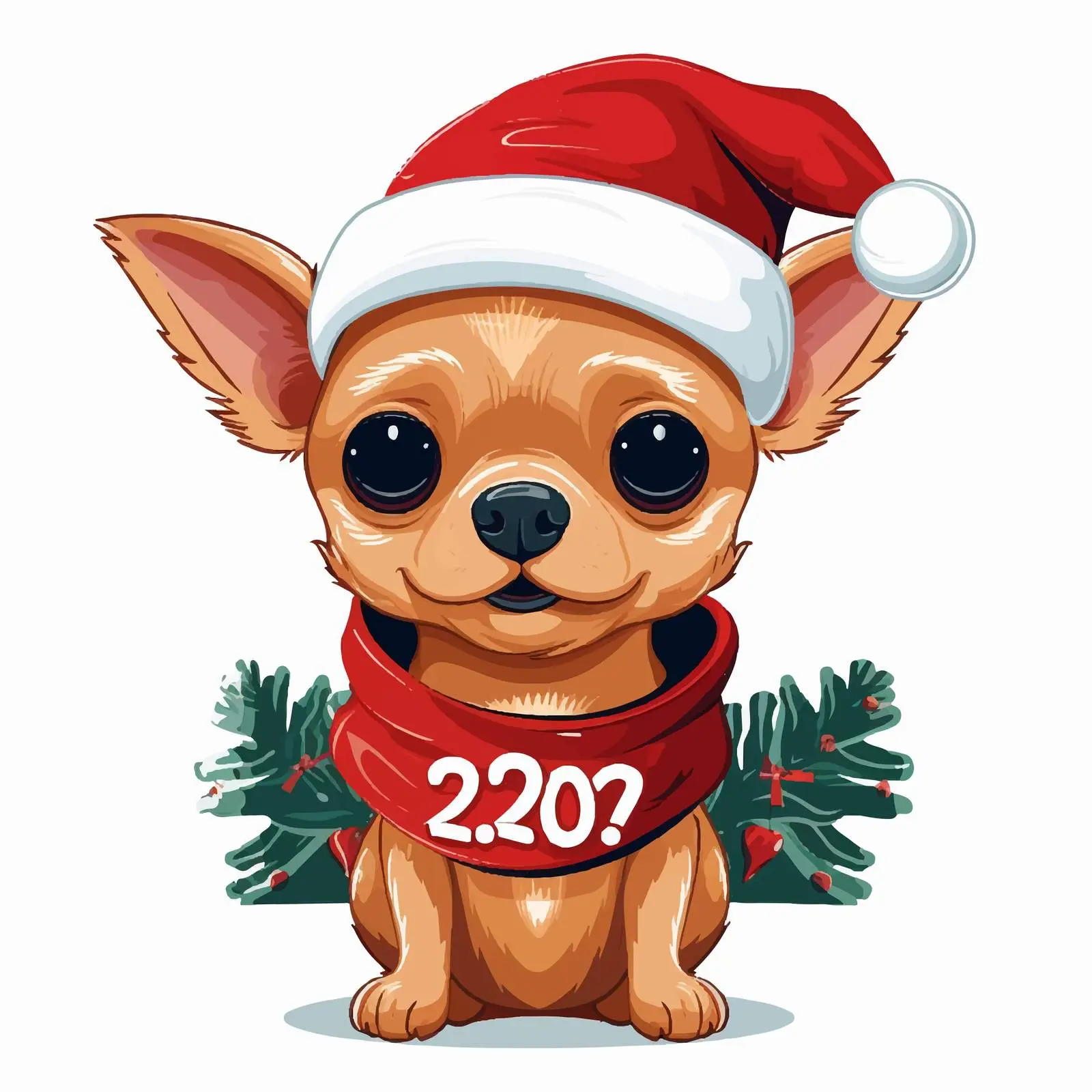 Merry Christmas 2020 Chihuahua Dog Logo — free download from Dotvec