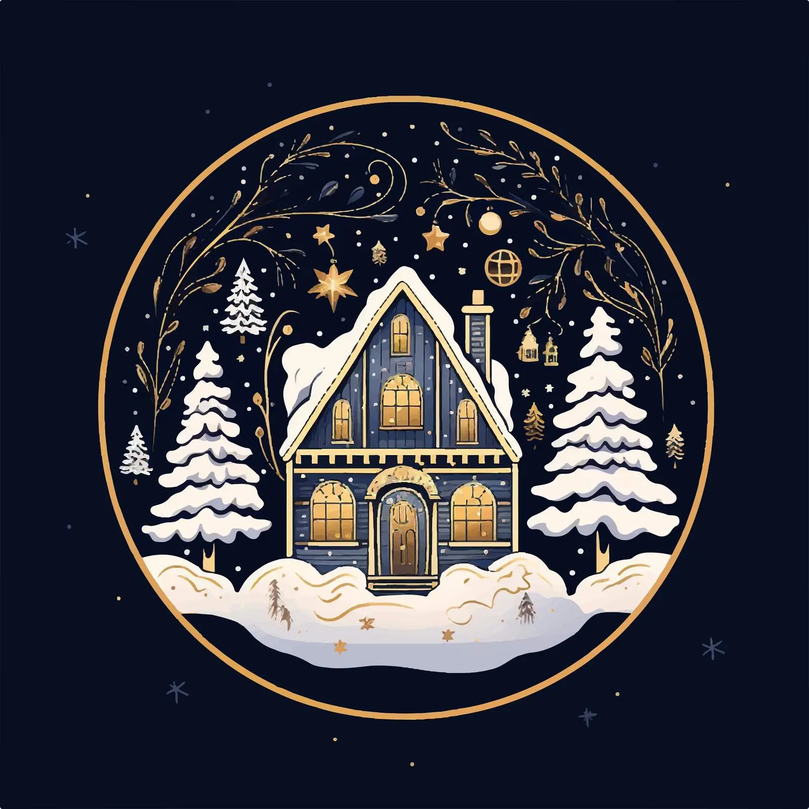 Christmas and New Year Greeting Card Template — free download from Dotvec