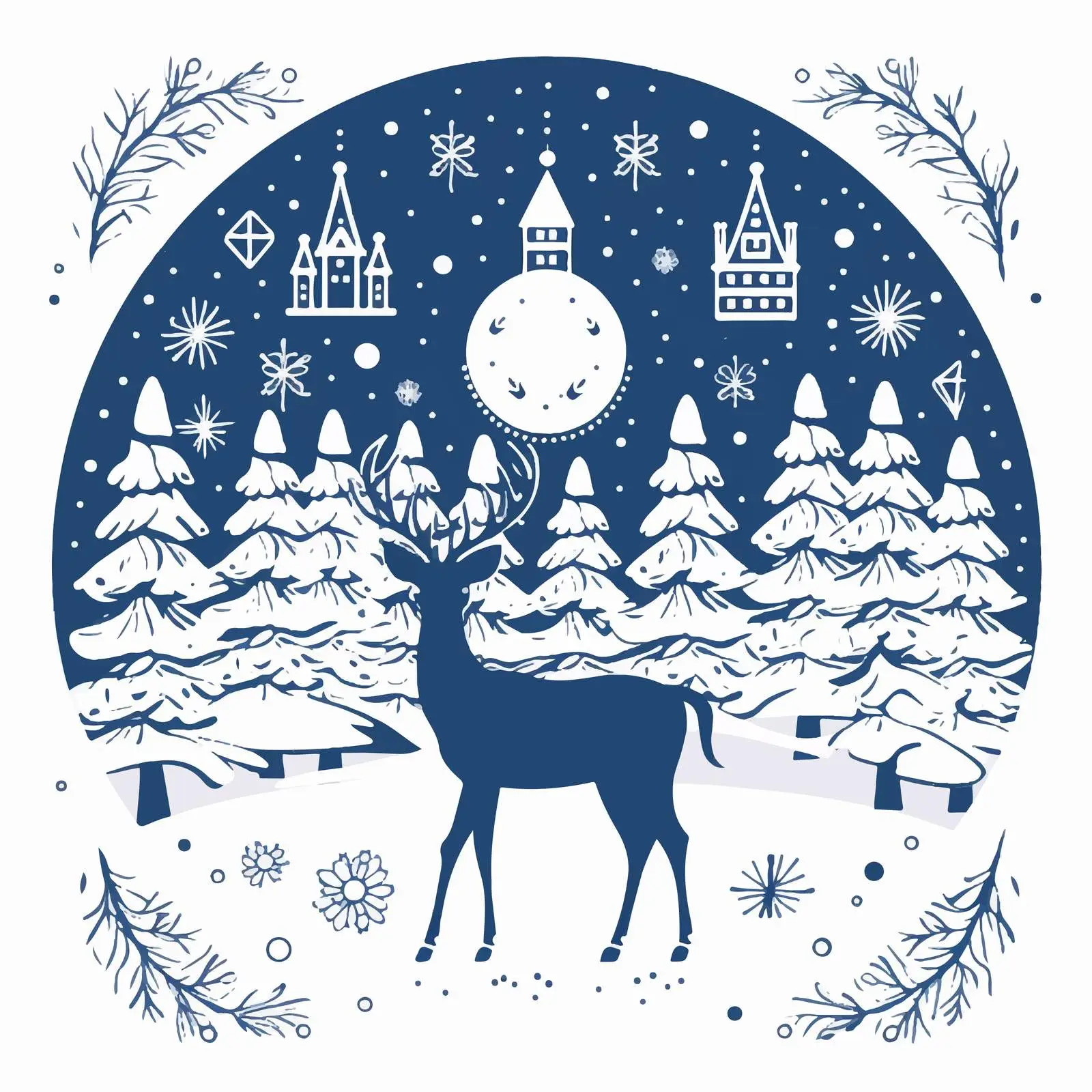 Christmas and New Year Greeting Card Template — free download from Dotvec