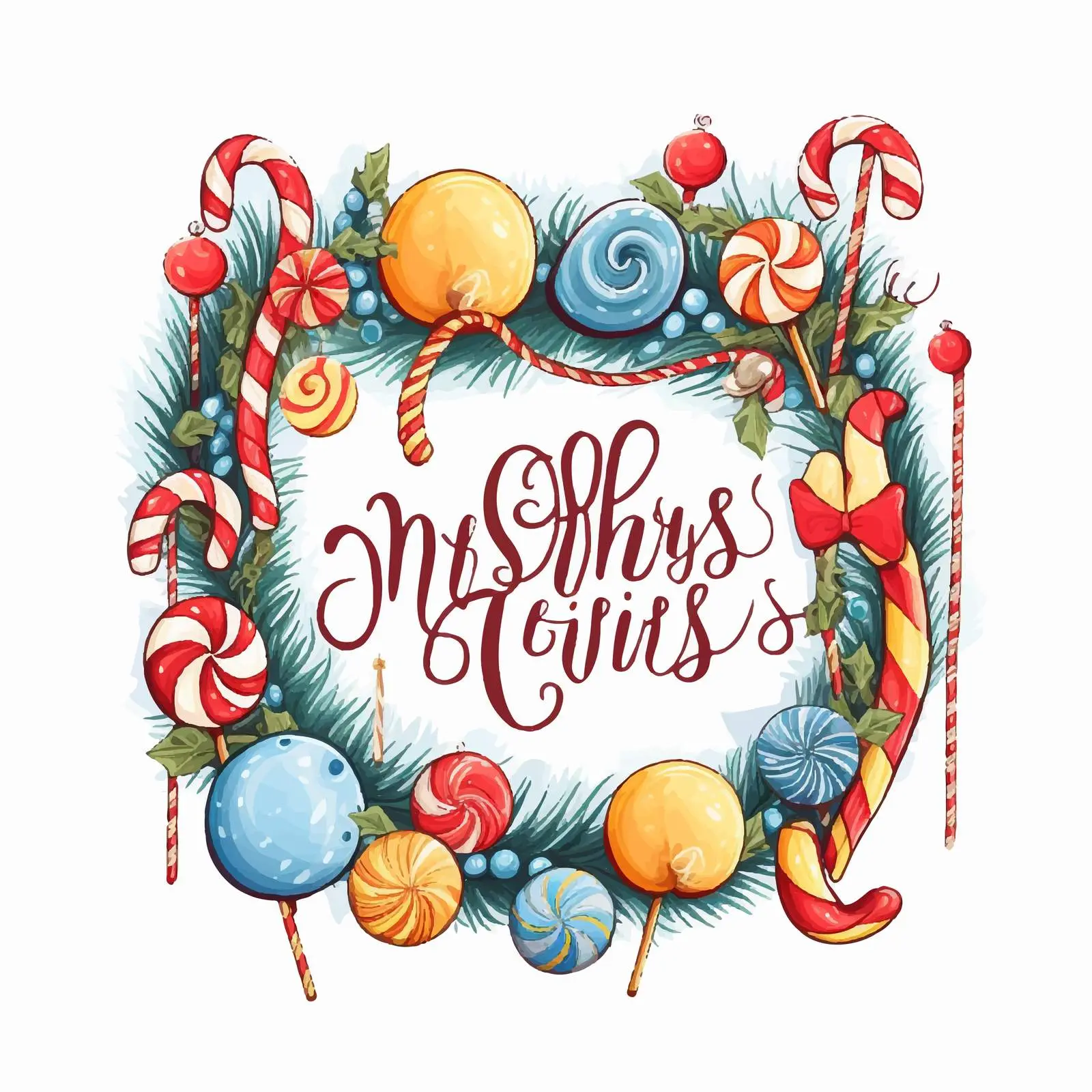 Elegant Cursive Merry Christmas Wish Vector — free download from Dotvec