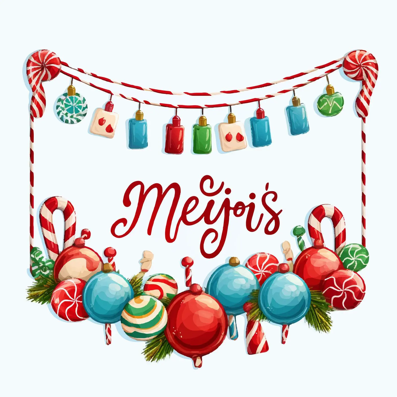 Elegant Cursive Merry Christmas Wishes Vector – free cursive image from Dotvec