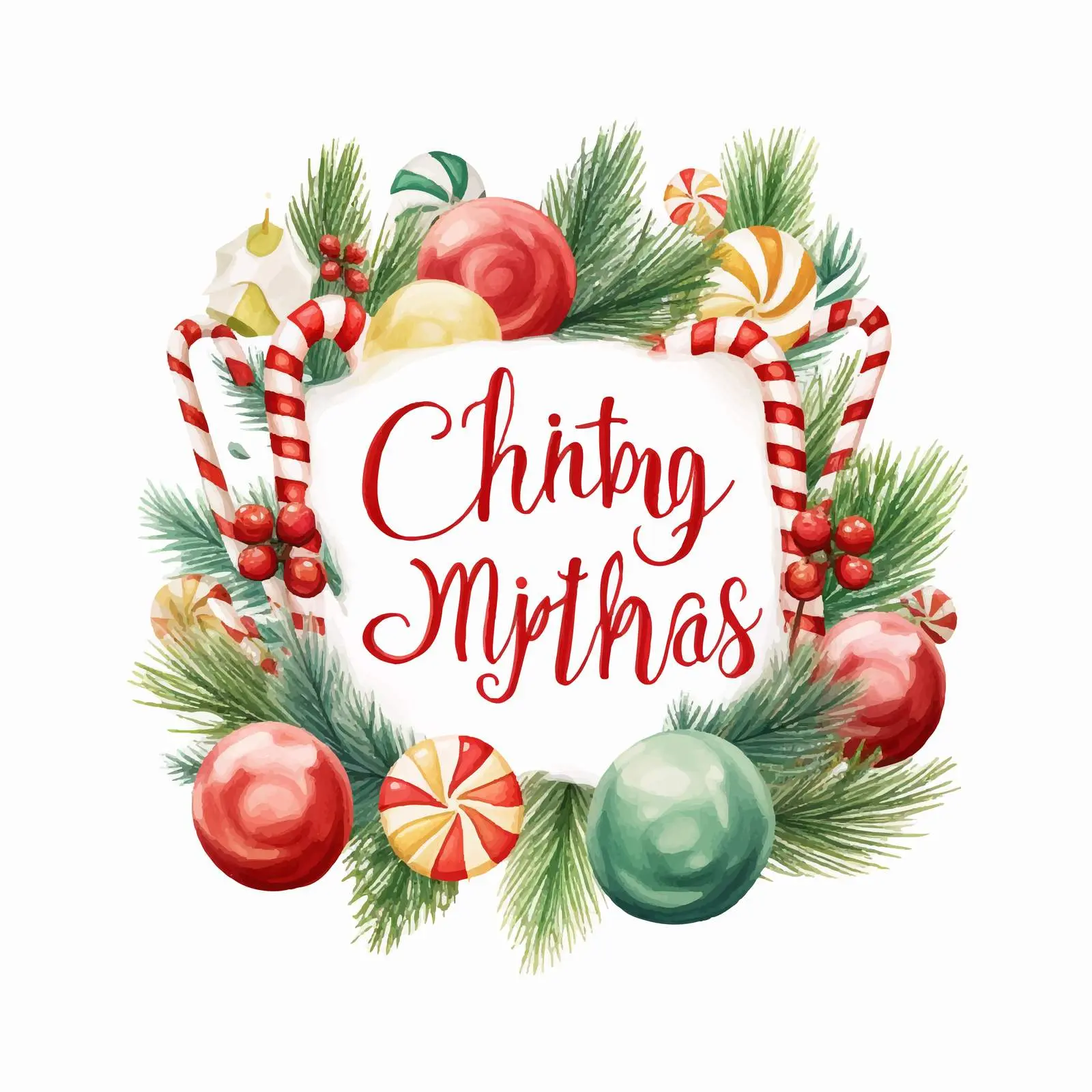 Elegant Cursive Merry Christmas Wish Vector – free cursive image from Dotvec