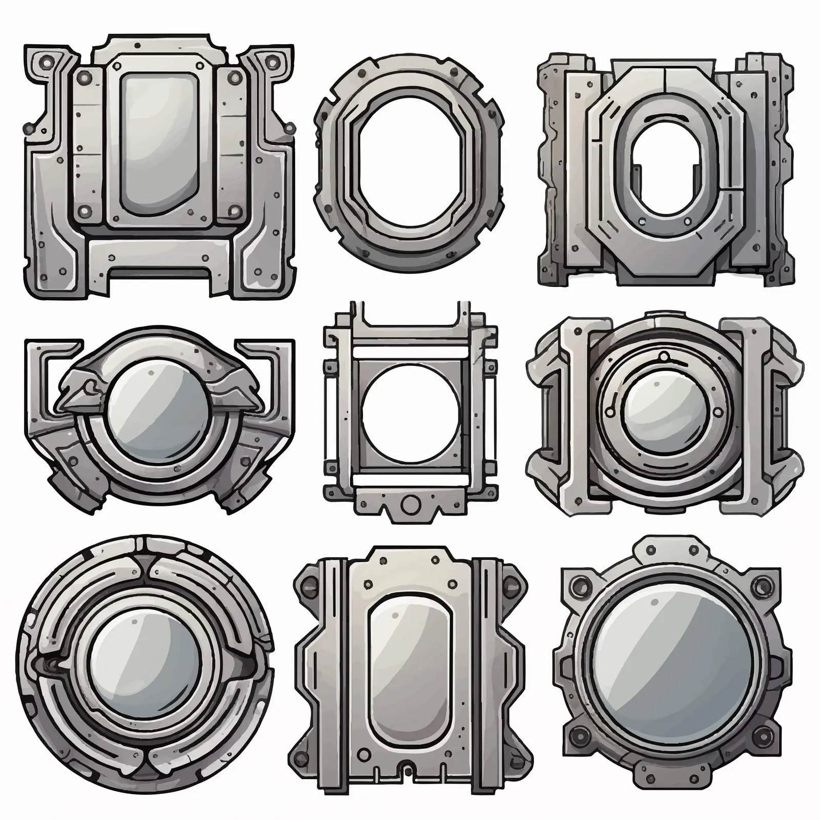 Cartoon Metal Design Vector Illustration — free download from Dotvec