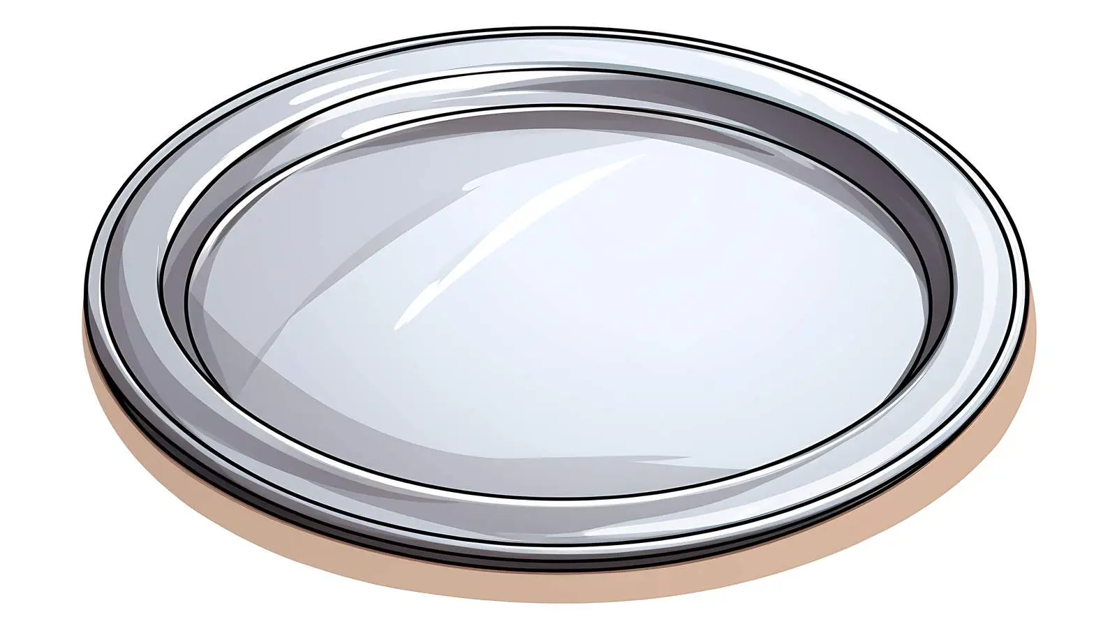Kitchen Metal Platter Cartoon Icon — free download from Dotvec