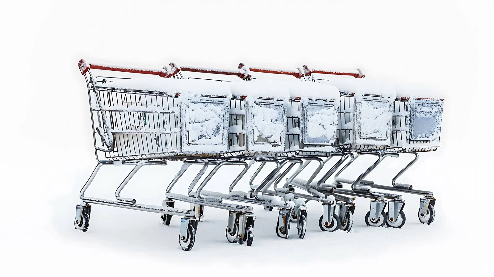 Metal shopping carts at covered supermarket parking — free download from Dotvec