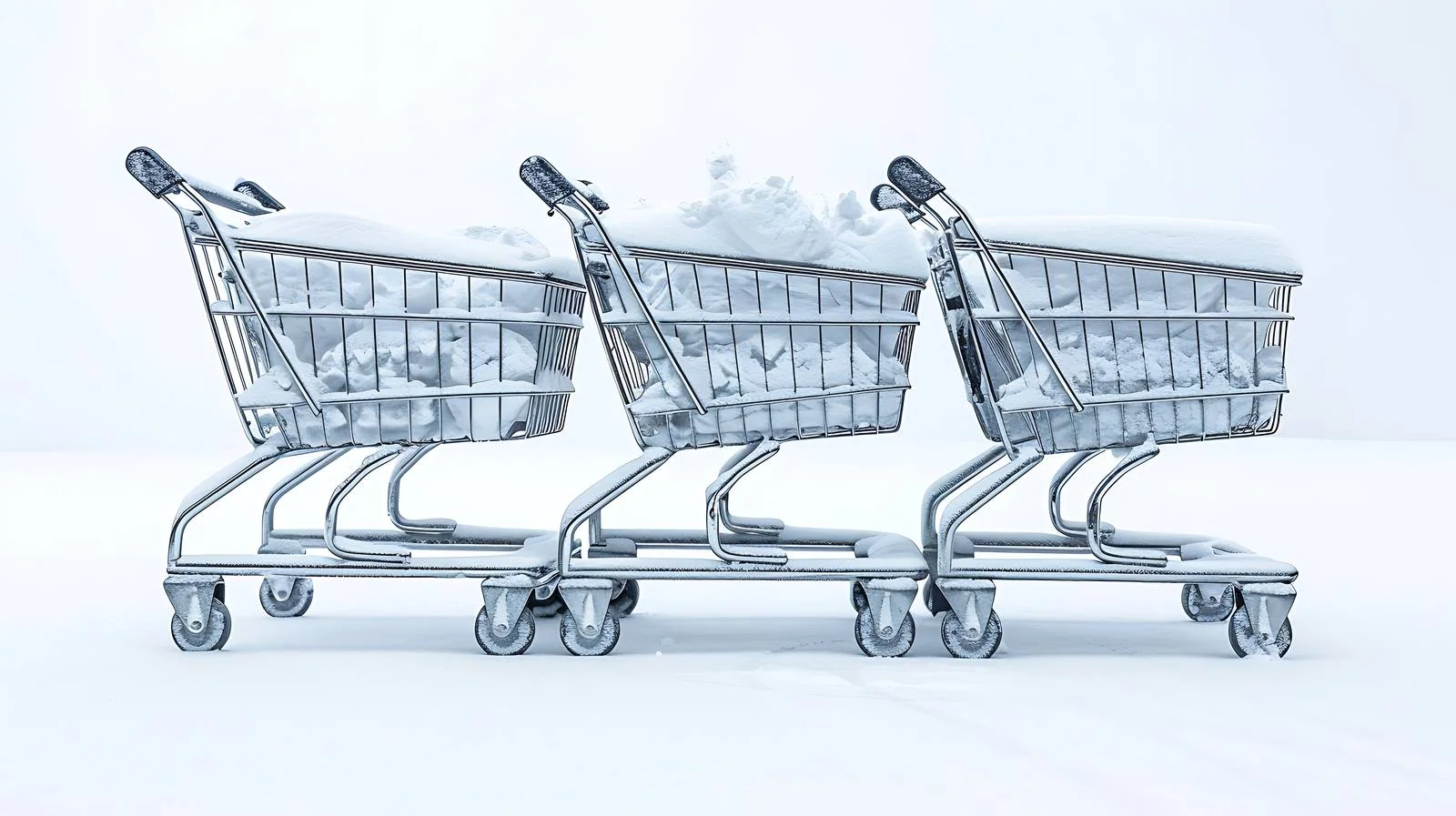 Metal Shopping Carts at Covered Supermarket — free download from Dotvec