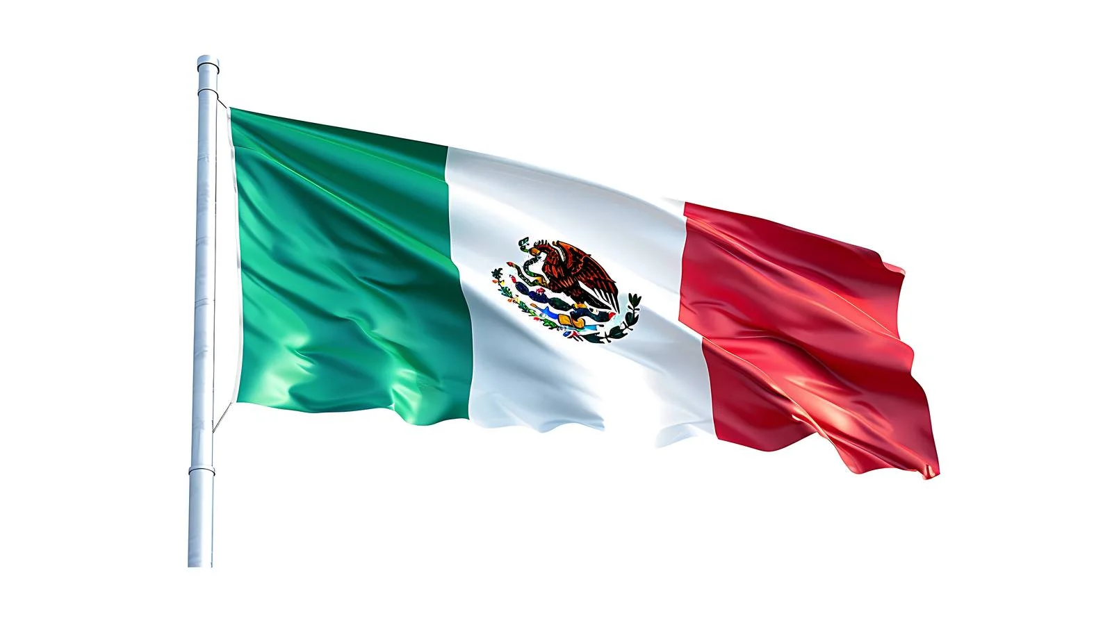Mexico National Flag Isolated on White — free download from Dotvec