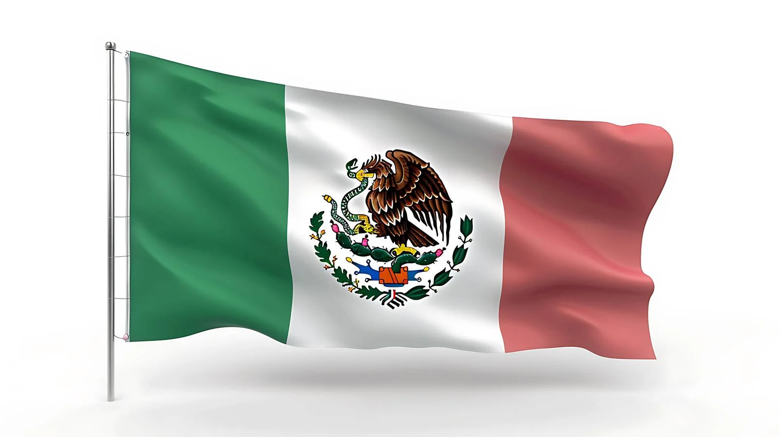 Mexico National Flag on White Background — free download from Dotvec