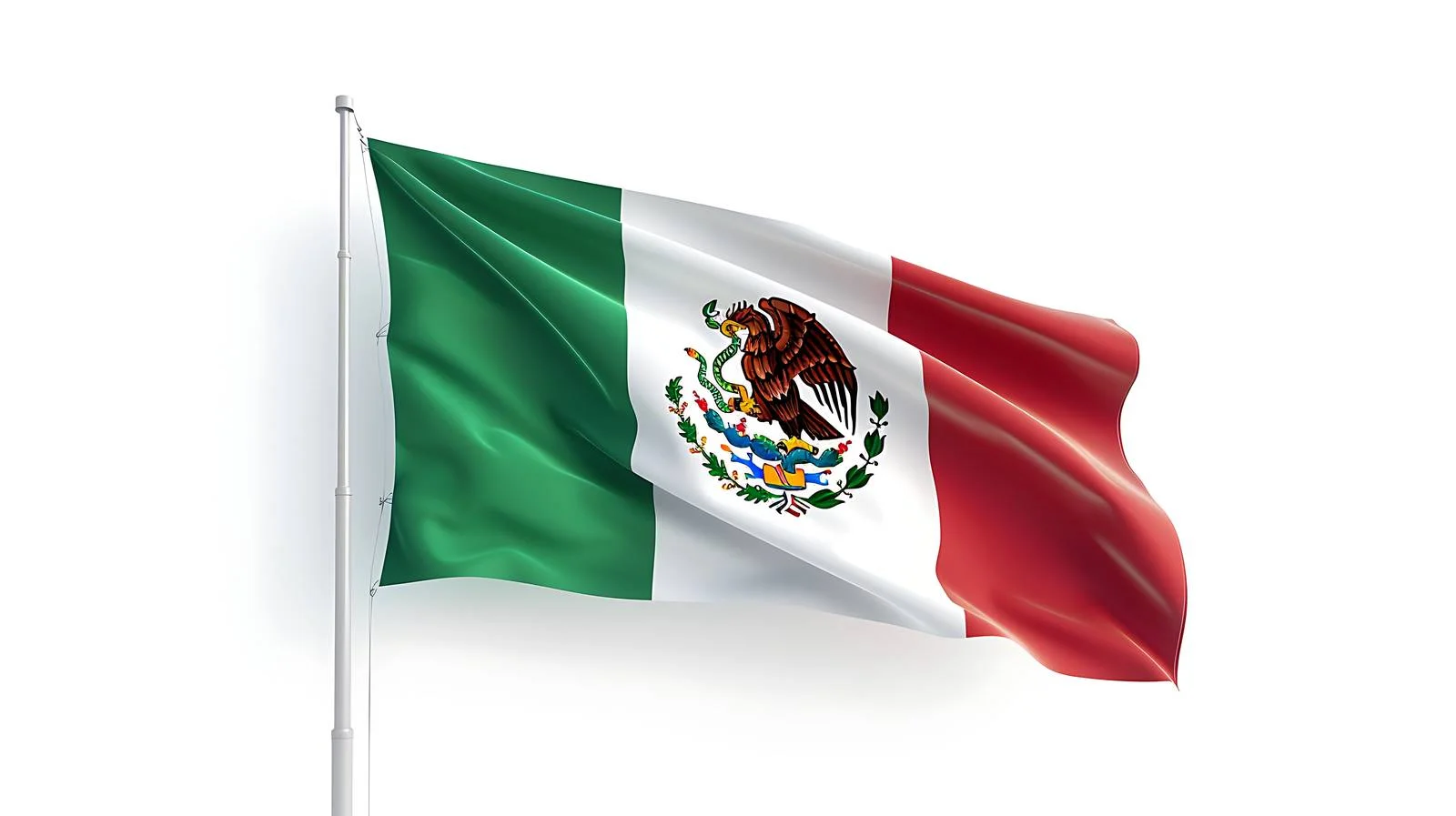 Elegant Mexico Flag on White Background — free download from Dotvec