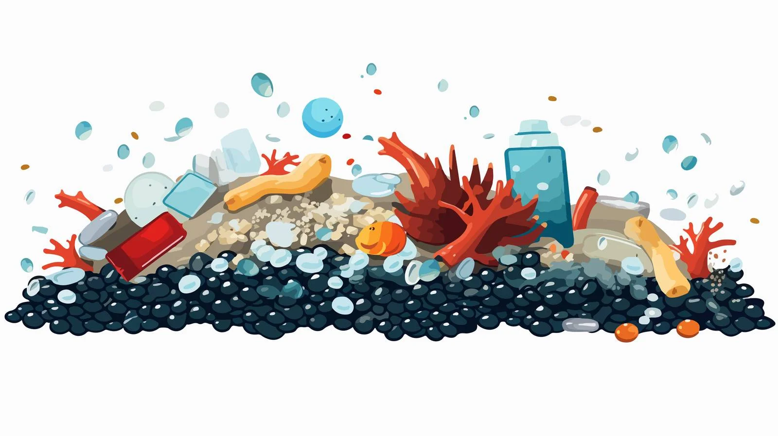 Micro Plastic Vector Illustration — free download from Dotvec