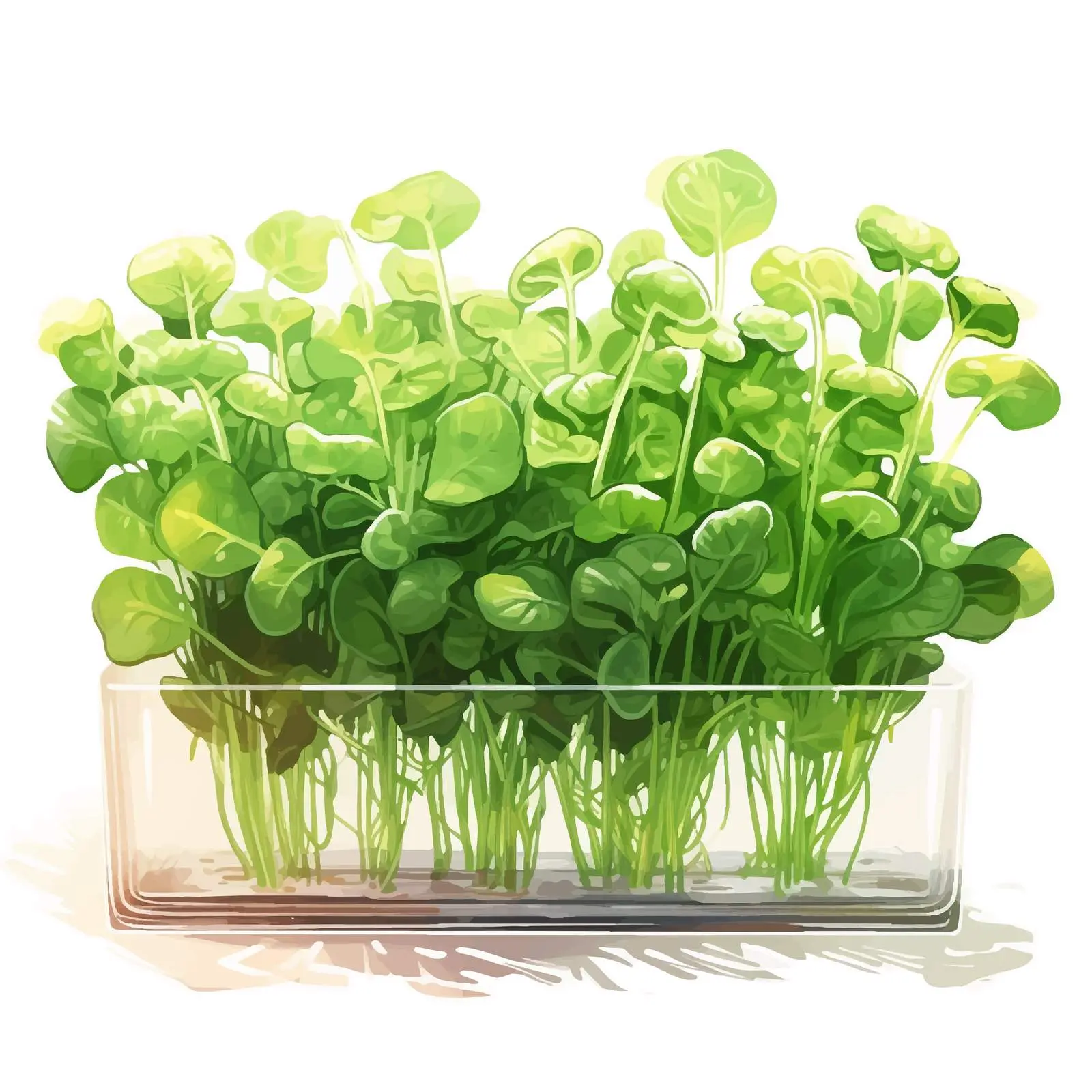 Close-up of Young Basil Microgreens Sprouts — free download from Dotvec