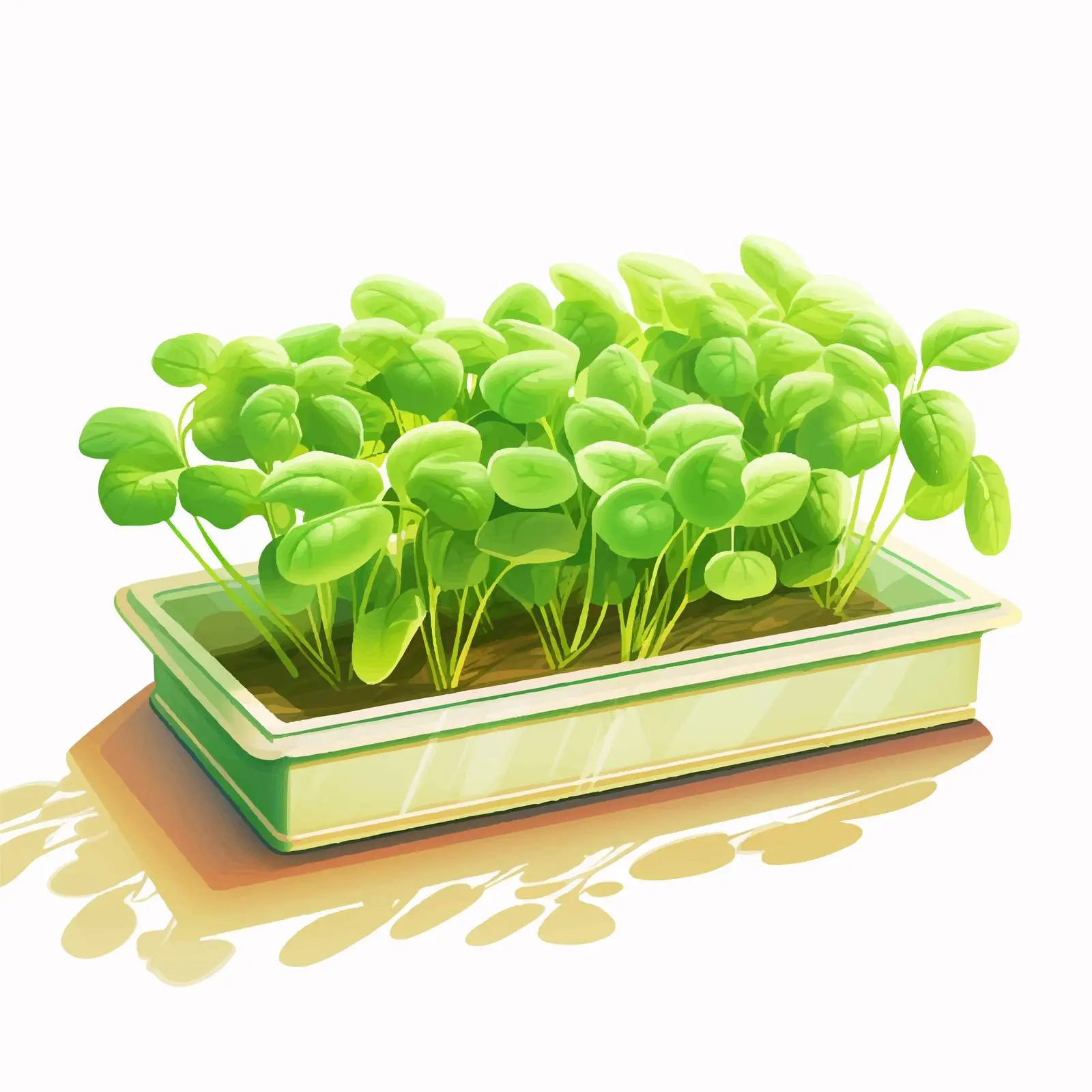 Close-Up of Young Basil Microgreens Sprouts – free outing image from Dotvec