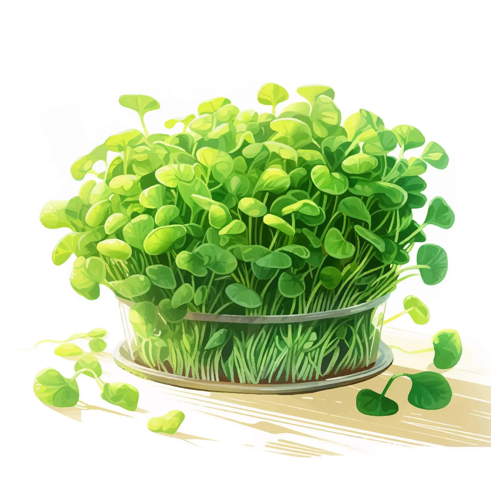 Close-up of Young Basil Microgreens Sprouts — free download from Dotvec