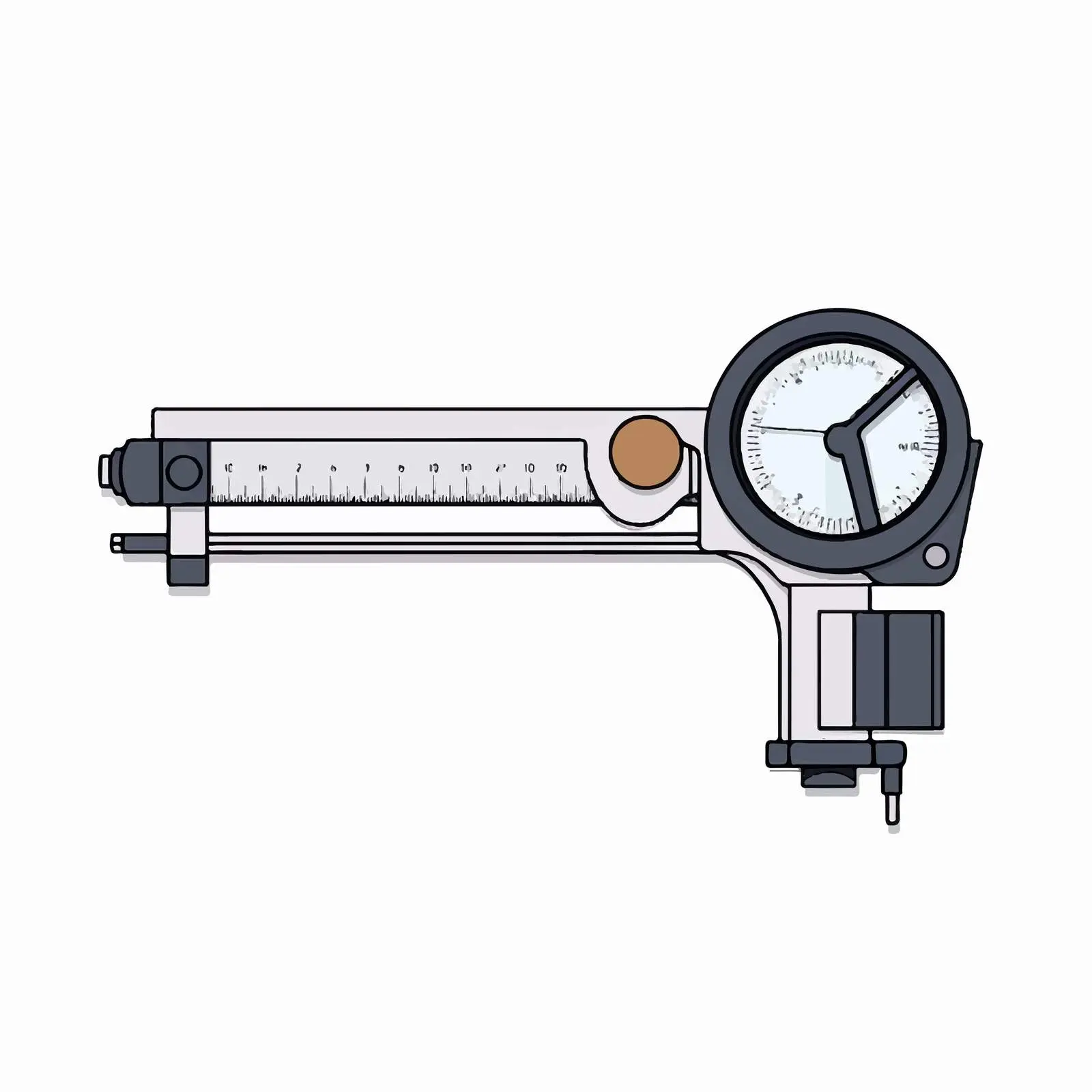 Micrometer Caliper Precision Gauge Vector Illustration — free download from Dotvec